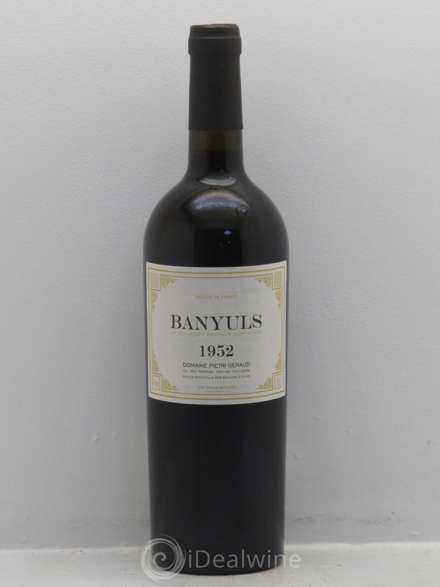 Banyuls Pietri Geraud (Domaine) 1952 - Lot de 1 bouteille - 0