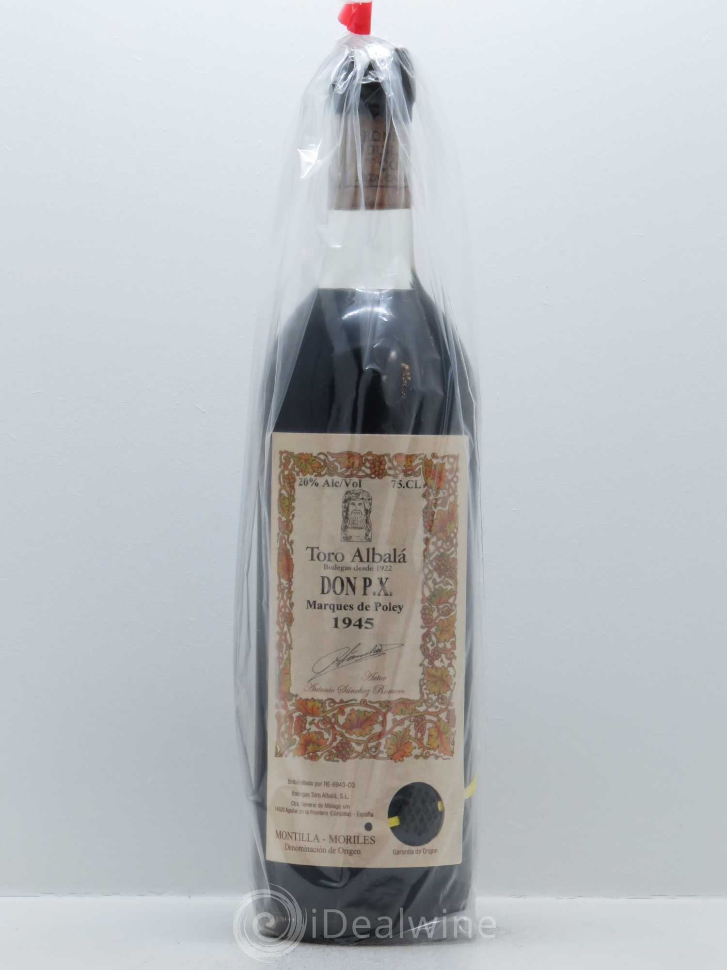 Montilla Moriles Bodegas Toro Albala DON P.X Marqués de Poley Reserva Especial 1945 - Lot de 1 bouteille - 0