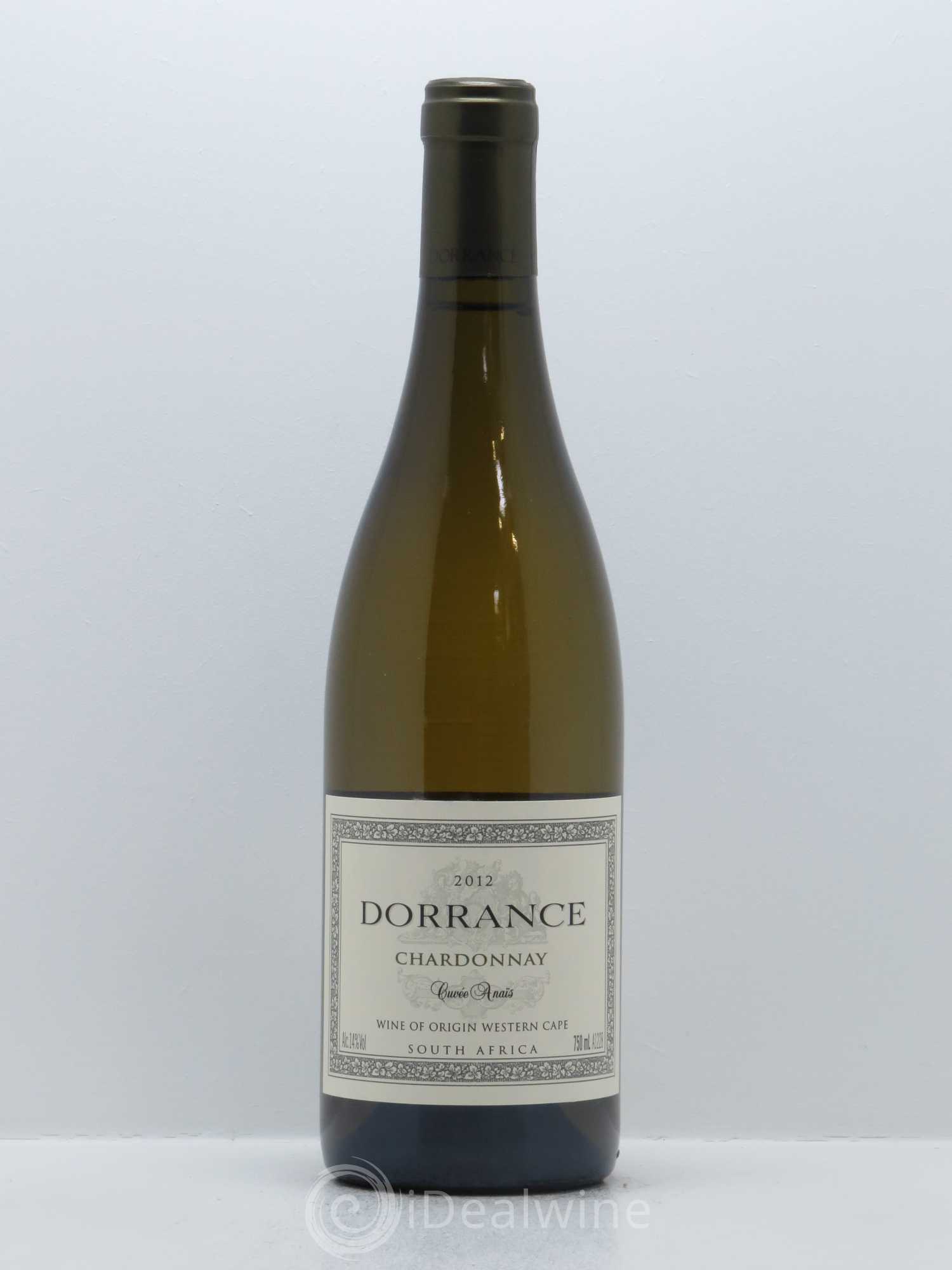 Western Cape Vins d'Orrance Cuvée Anais - Chardonnay Dorrance Wines 2012 - Lot de 1 bouteille - 0