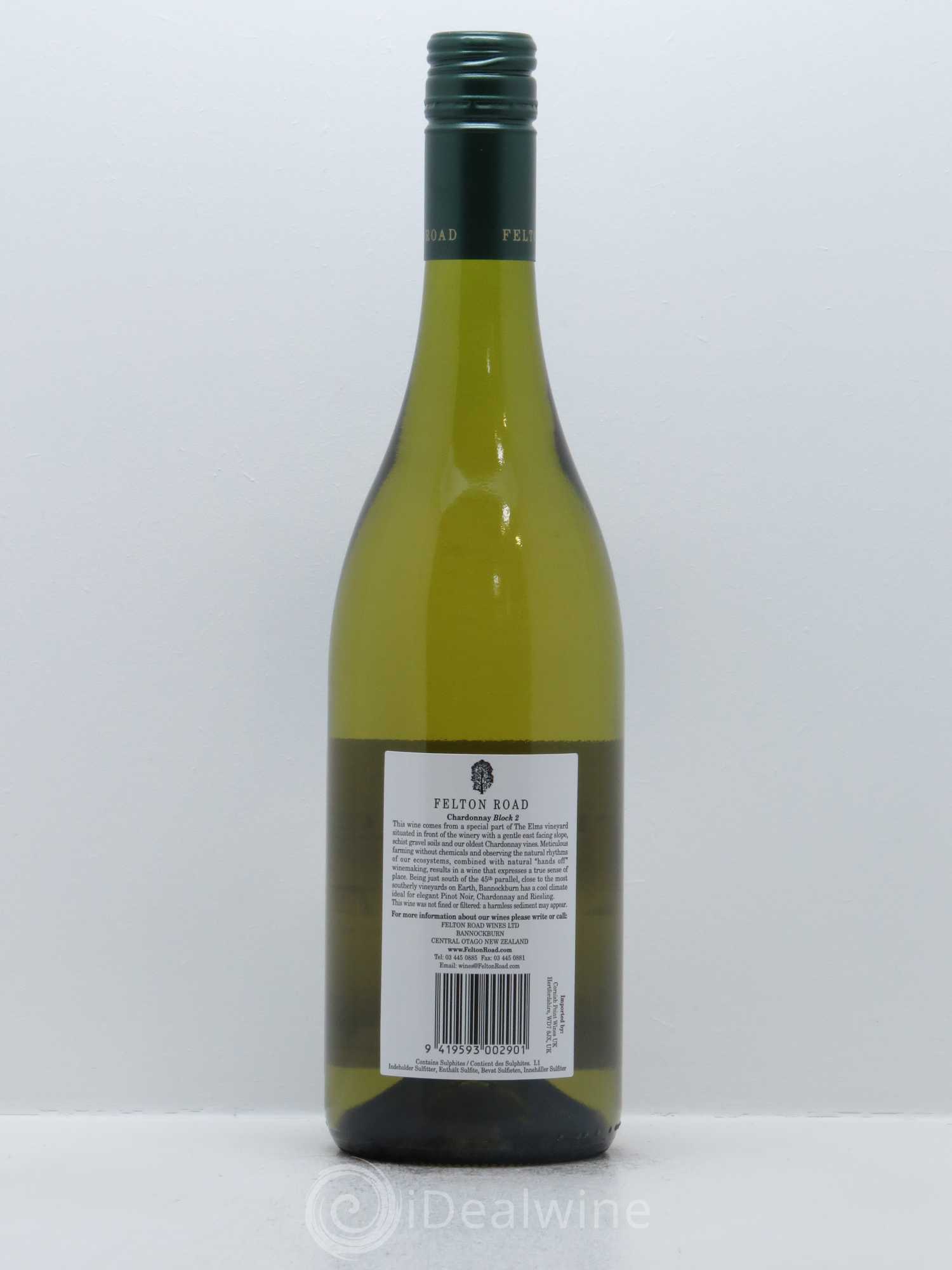 Central Otago Felton Road Block 2 Chardonnay 2015 - Lot de 1 bouteille - 1