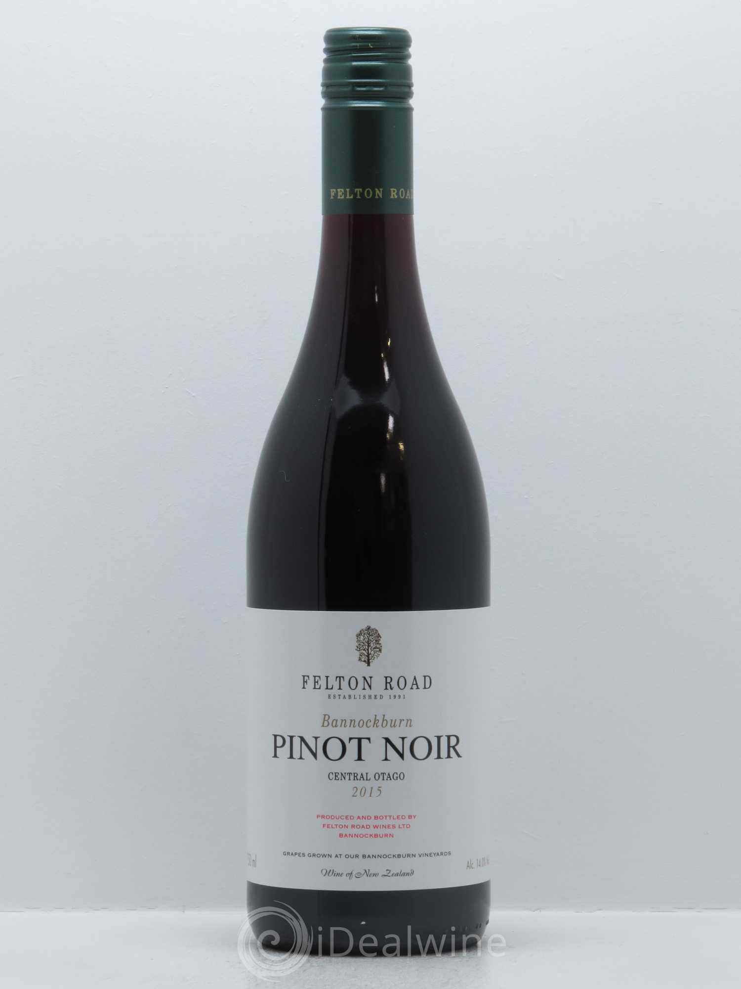 Central Otago Felton Road Bannockburn Pinot Noir 2015 - Lot de 1 bouteille - 0