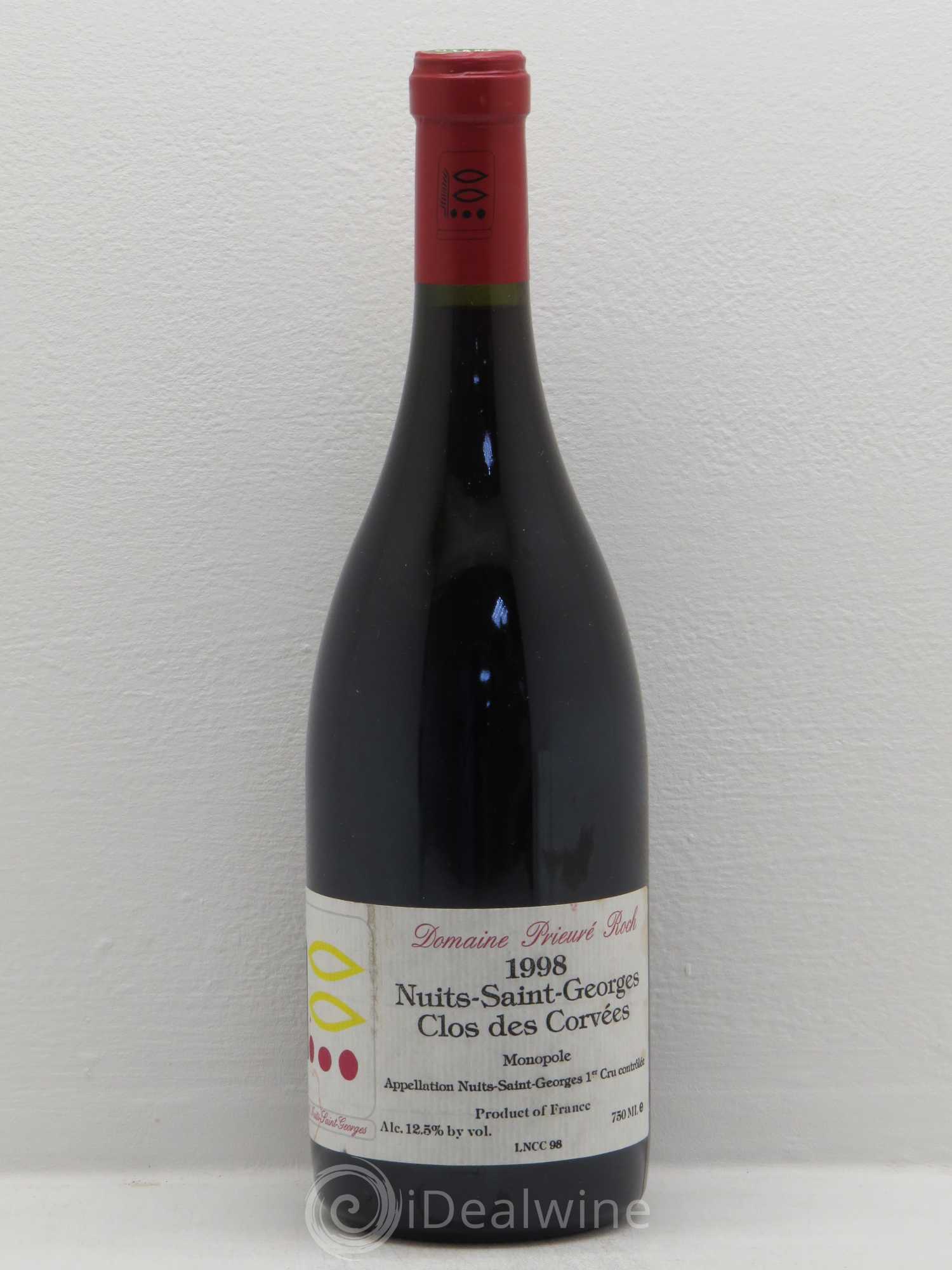 Nuits-Saint-Georges 1er Cru Le Clos des Corvées Prieuré Roch 1998 - Lot de 1 bouteille - 0