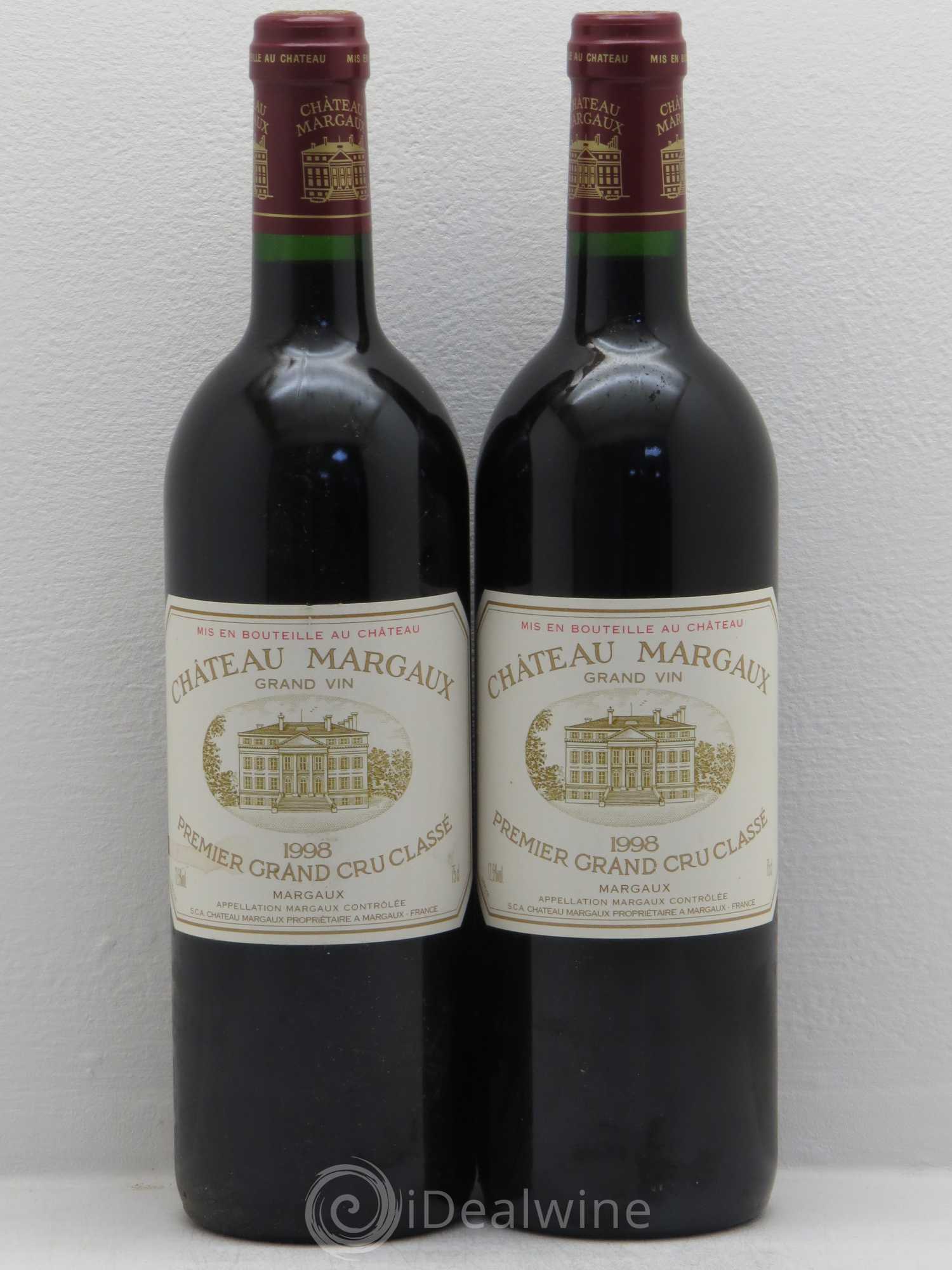 Château Margaux 1er Grand Cru Classé 1998 - Lot de 2 bouteilles - 0