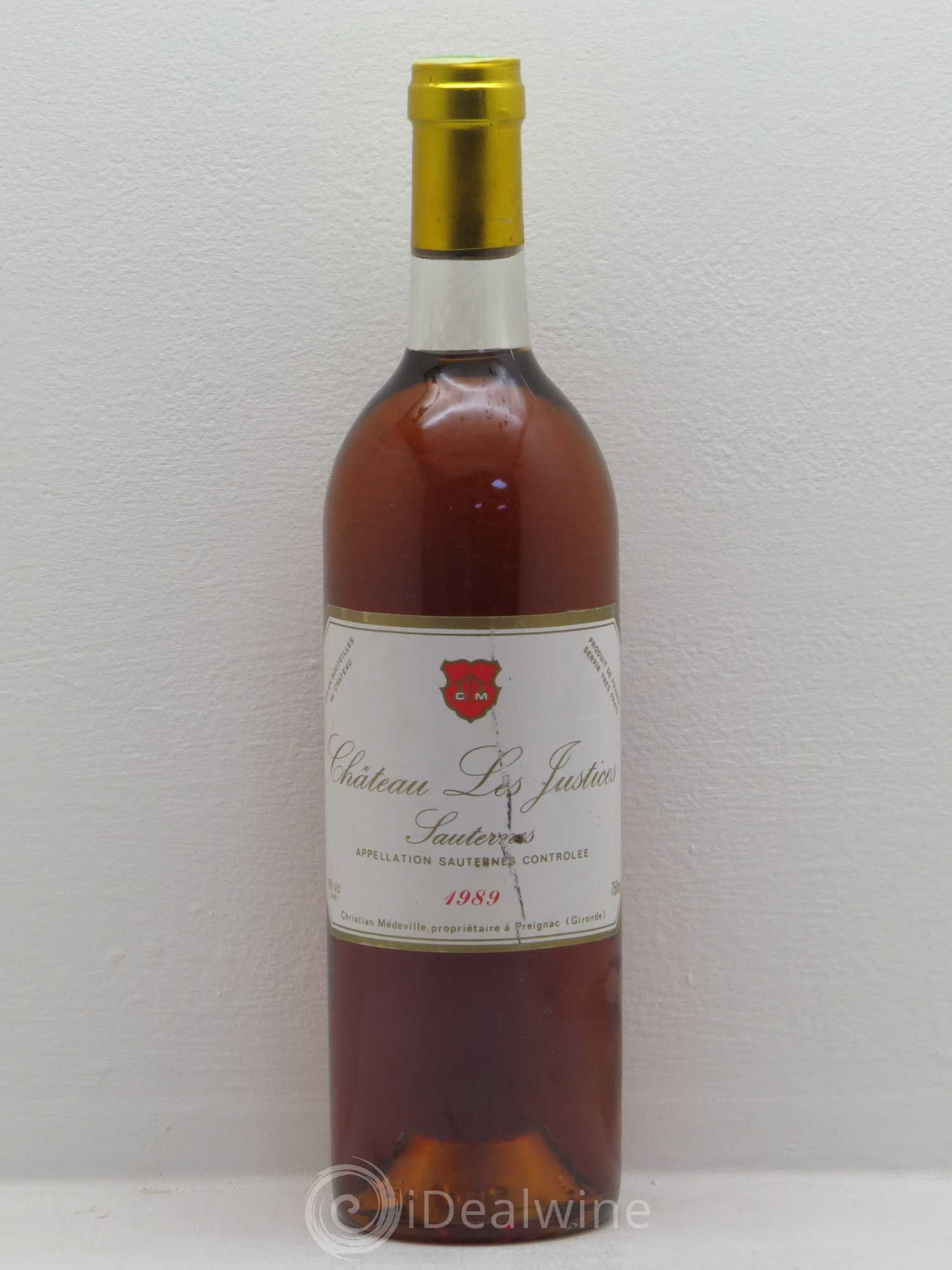 Château les Justices Cru Bourgeois 1989 - Lotto di 1 bottiglia - 0