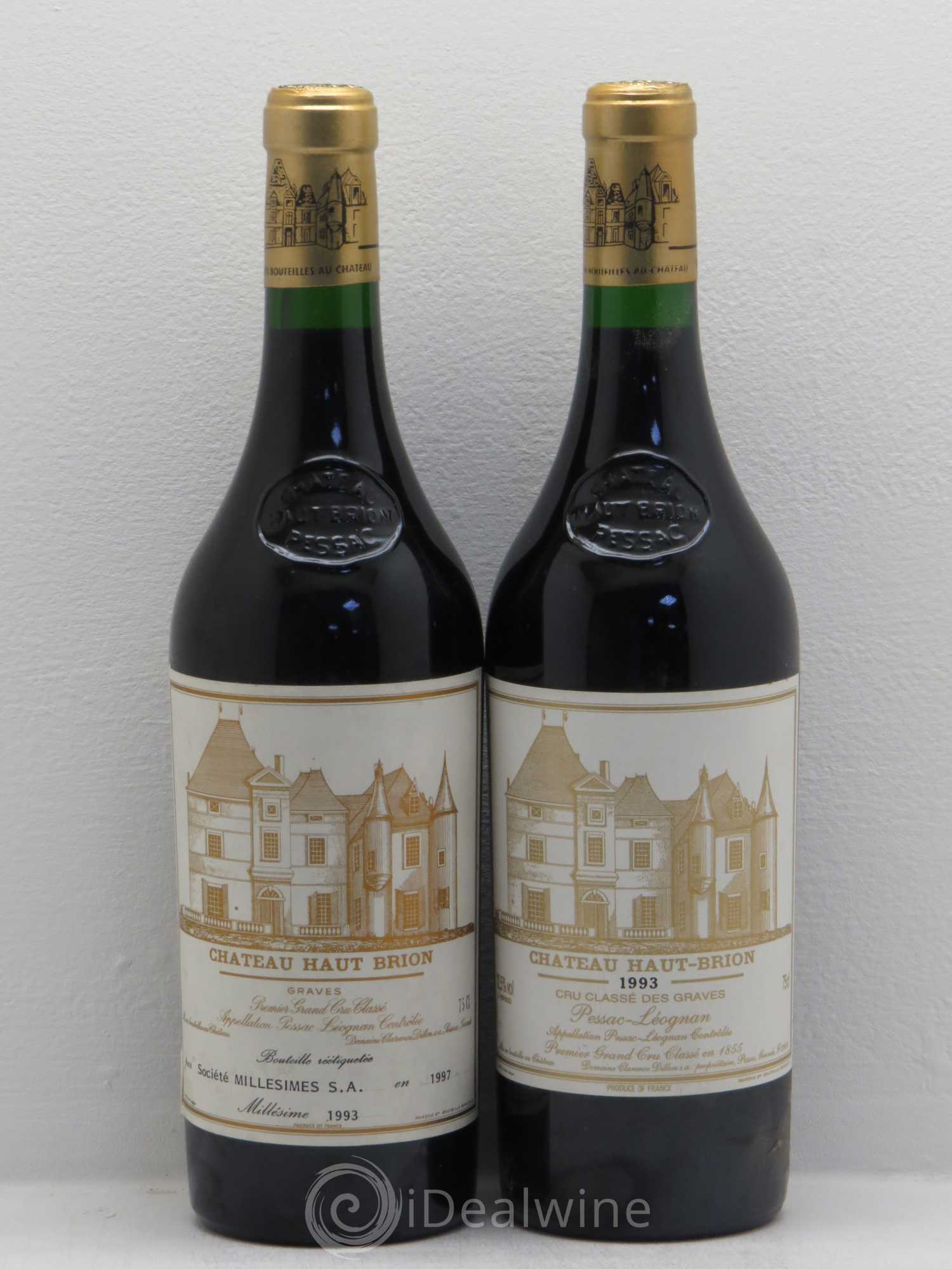Château Haut Brion 1er Grand Cru Classé 1993 - Lot de 2 bouteilles - 0