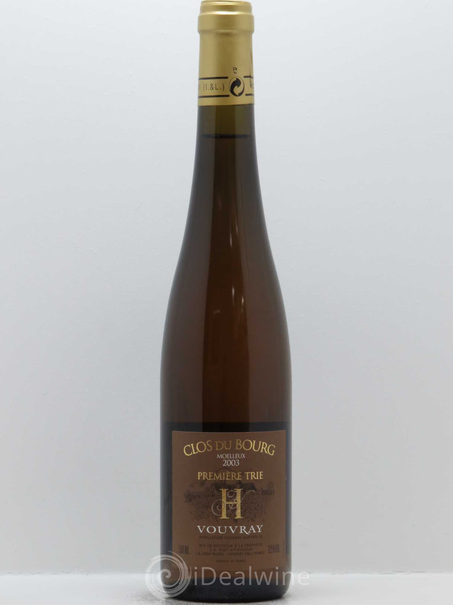 Vouvray Clos du Bourg Moelleux 1ère trie Domaine Huet (50cl) 2003 - Lotto di 1 bottiglia - 0