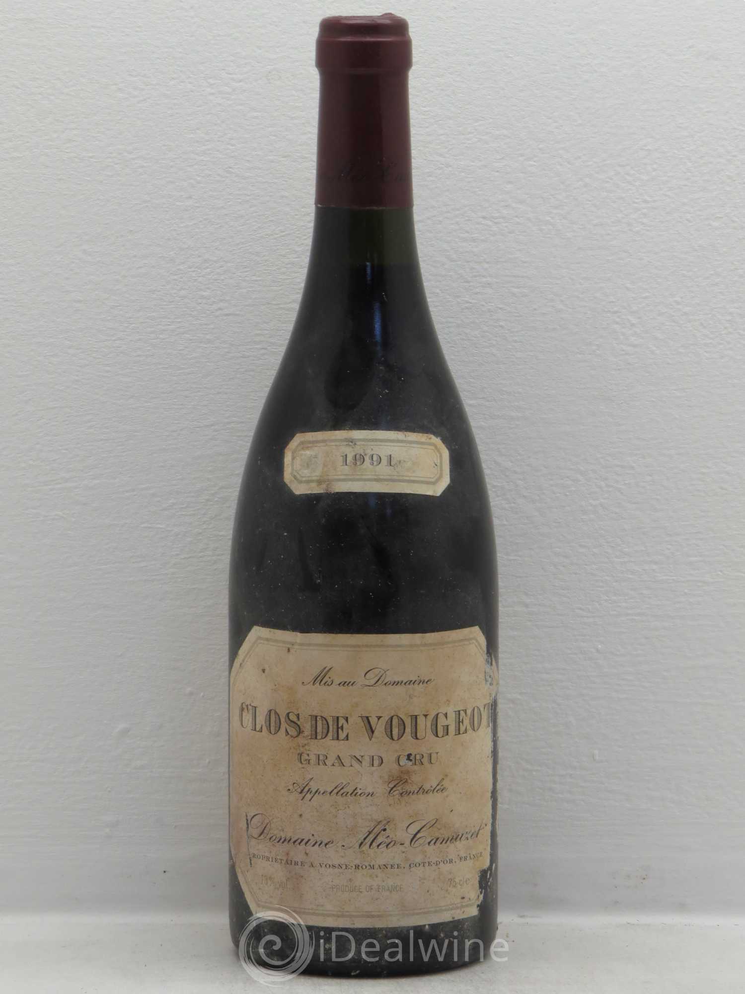 Clos de Vougeot Grand Cru Méo-Camuzet (Domaine) 1991 - Lot de 1 bouteille - 0
