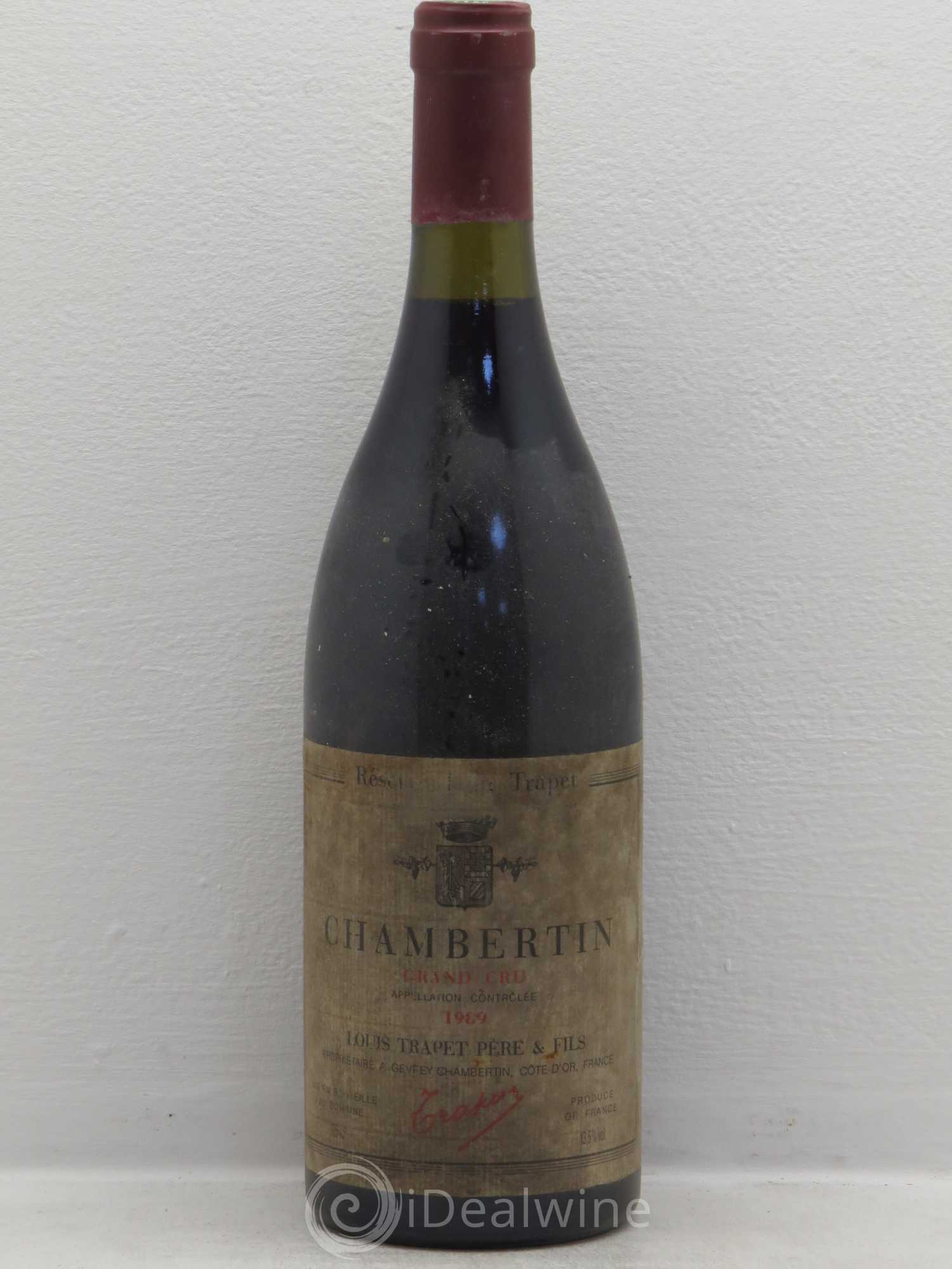 Chambertin Grand Cru Domaine Trapet 1989 - Lot de 1 bouteille - 0