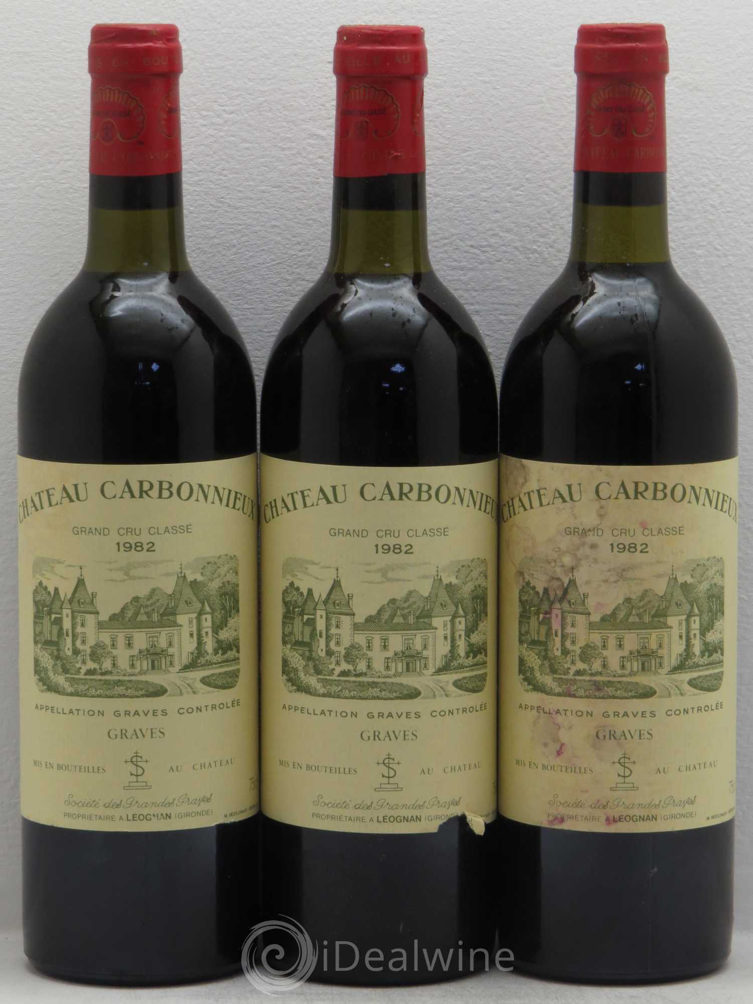 Château Carbonnieux Cru Classé de Graves 1982 - Lot de 12 bouteilles - 1