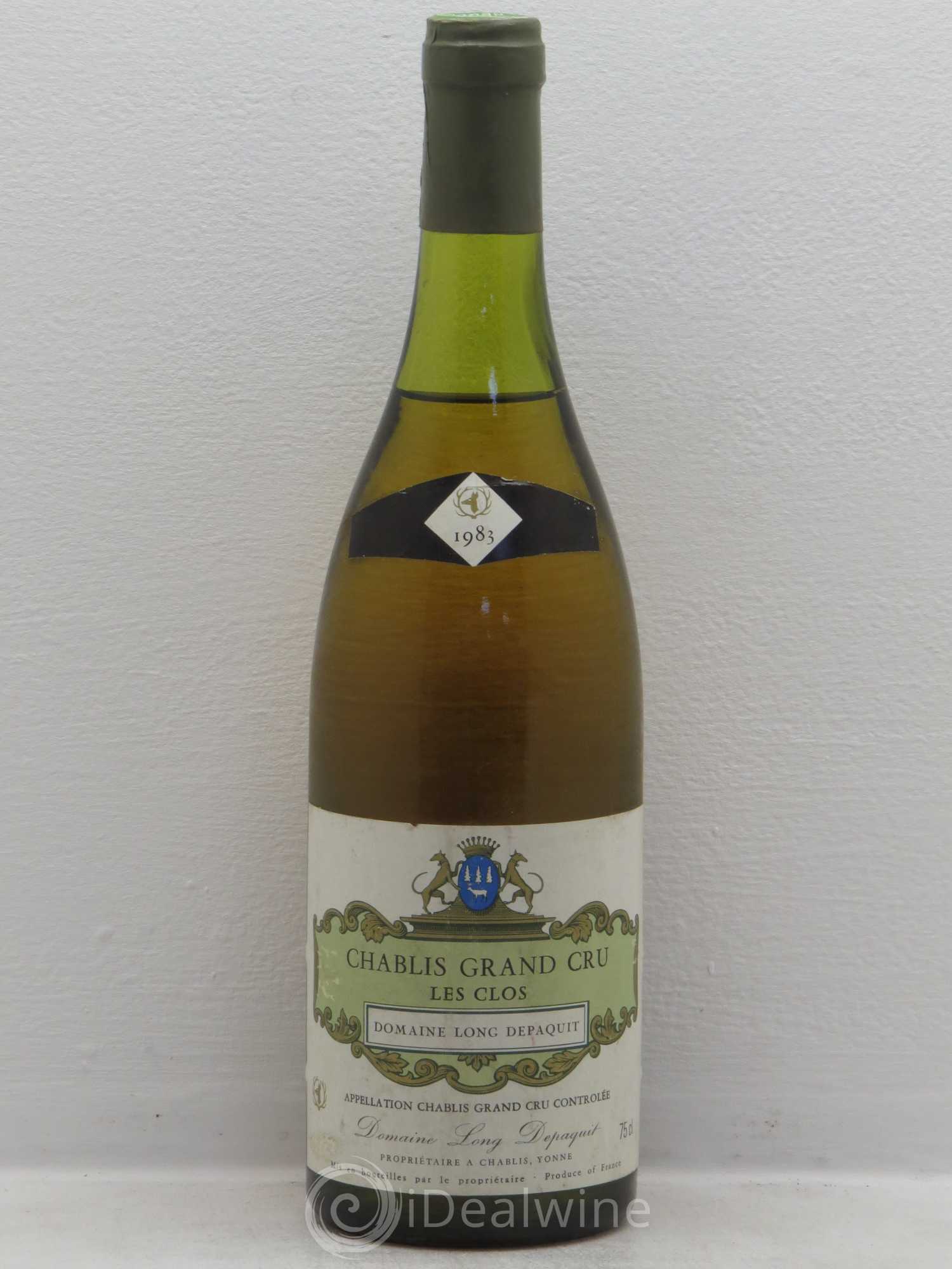 Chablis Grand Cru Les Clos Long Depaquit - Albert Bichot (Domaine) 1983 - Lot de 1 bouteille - 0