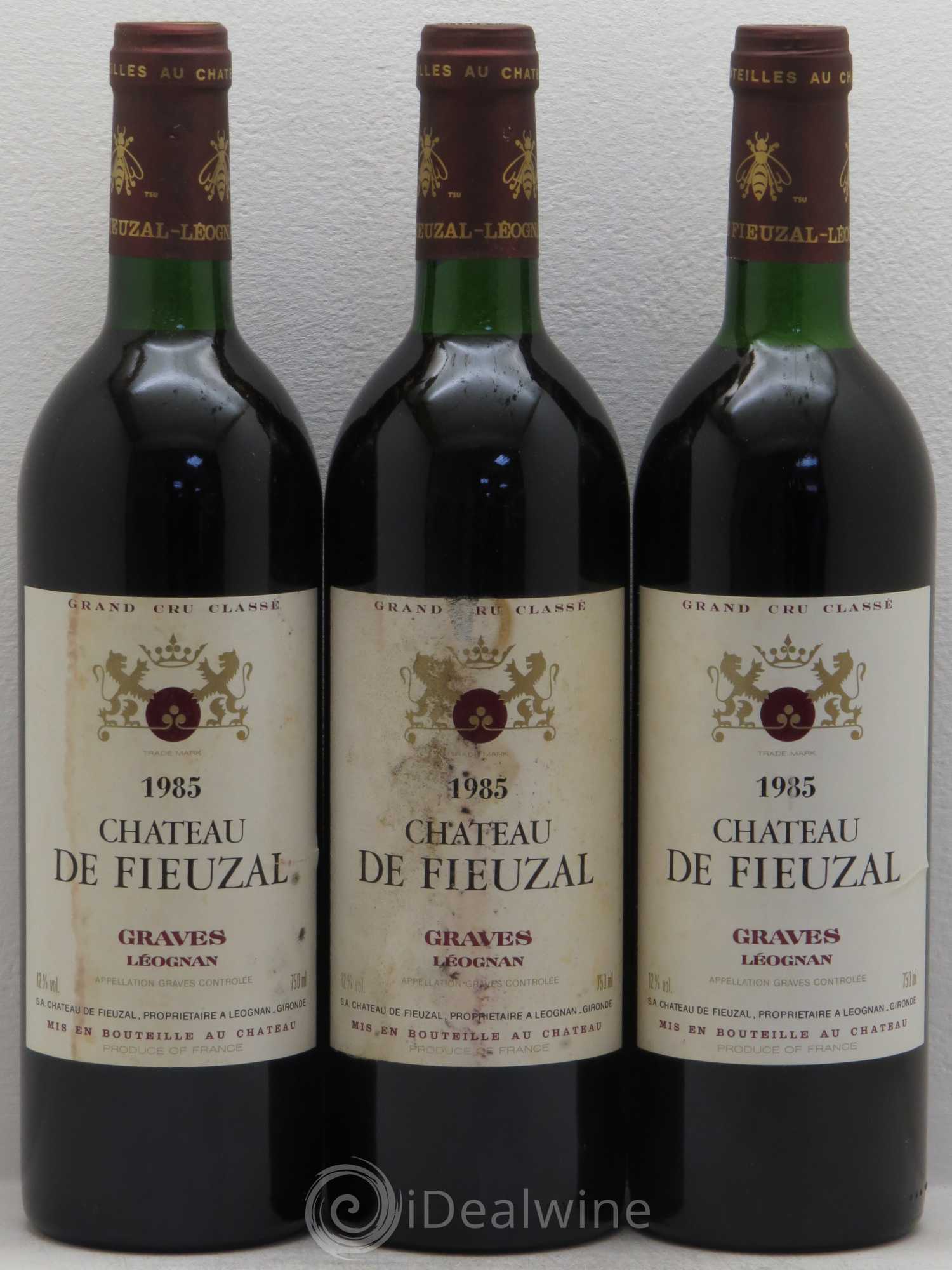 Château de Fieuzal Cru Classé de Graves 1985 - Lot de 12 bouteilles - 1