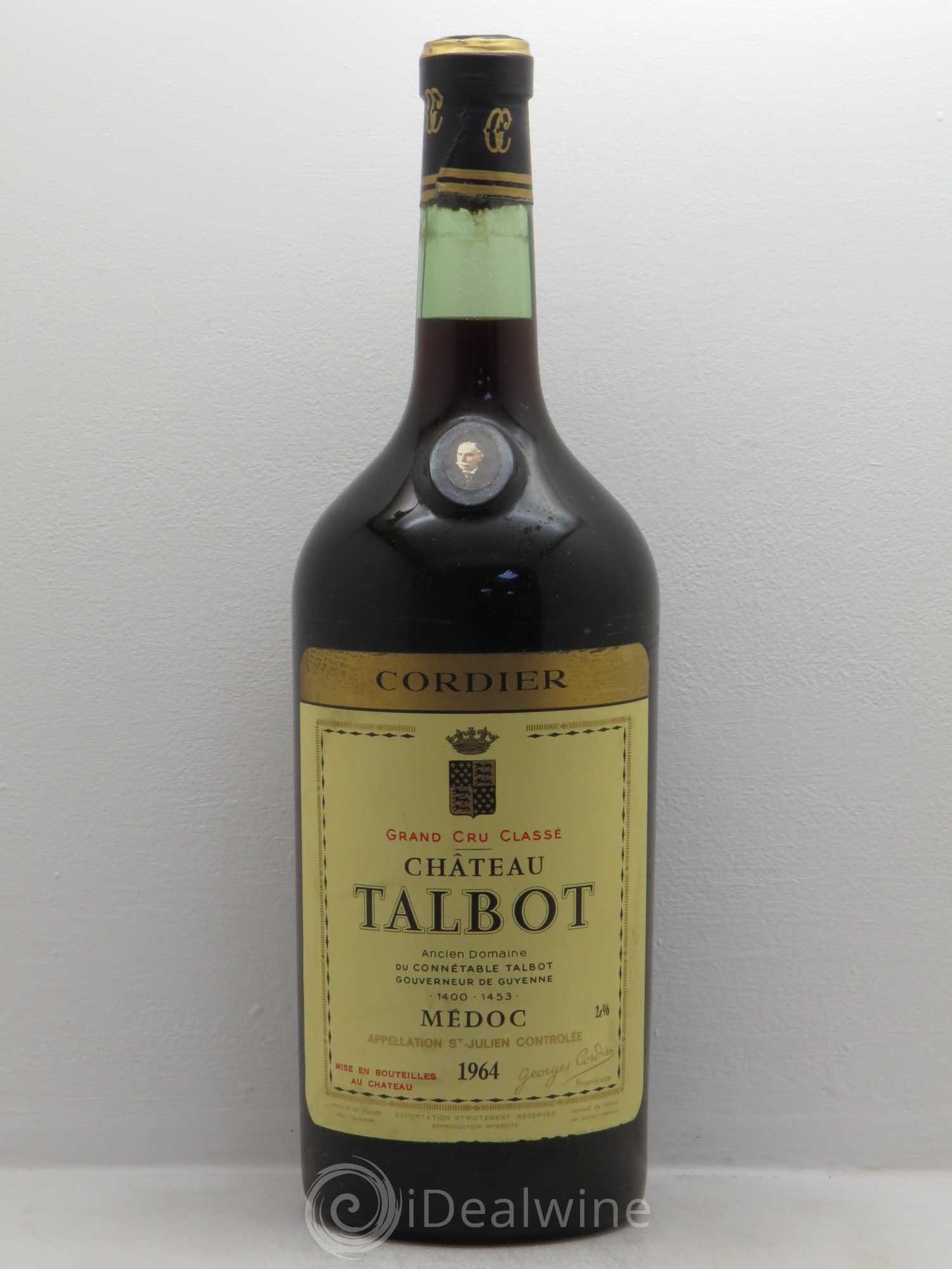 Château Talbot 4ème Grand Cru Classé 1964 - Lot de 1 double magnum - 0
