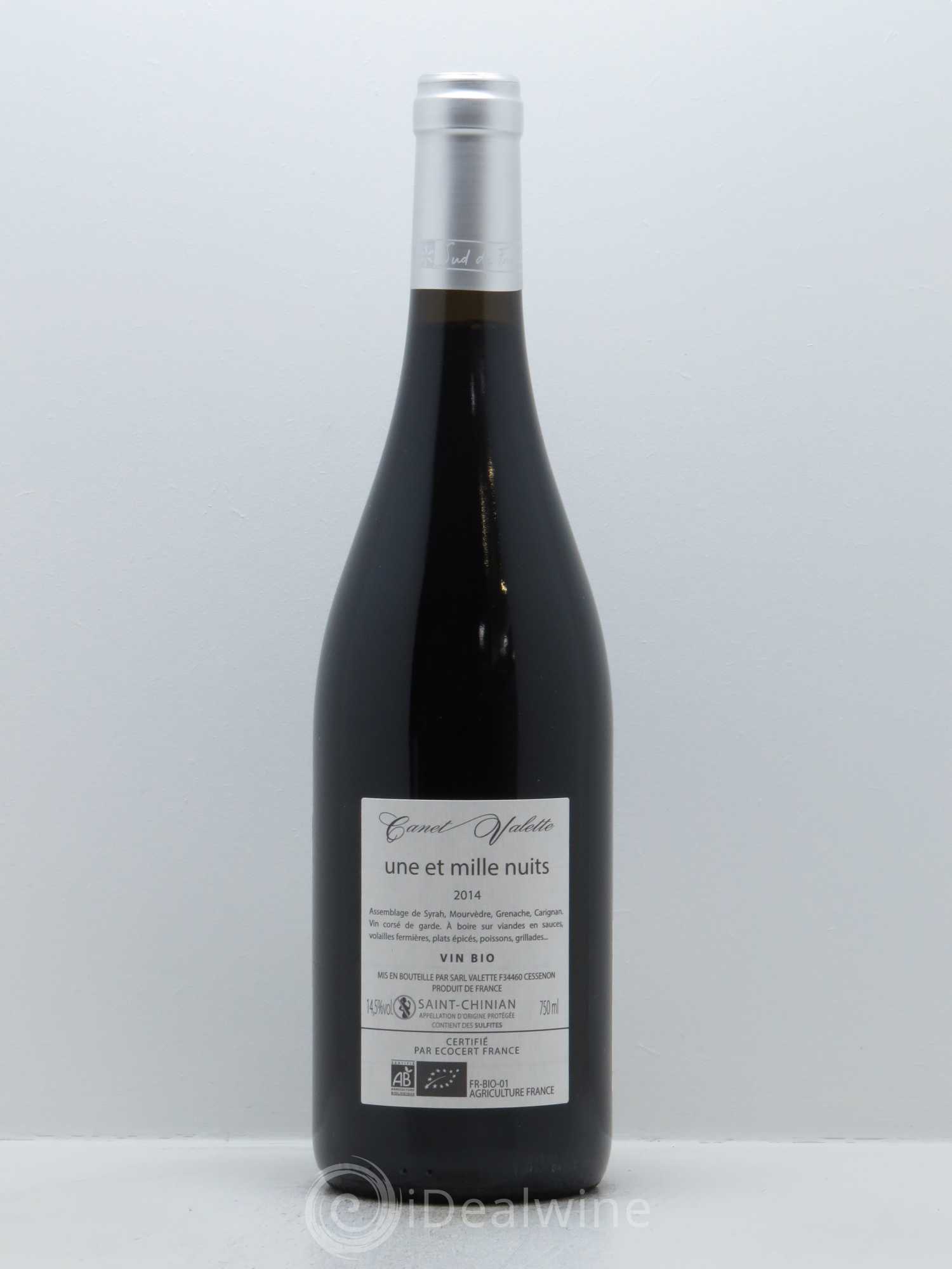 Saint-Chinian Une et mille nuits Canet-Valette (Domaine) 2014 - Lot de 1 bouteille - 1