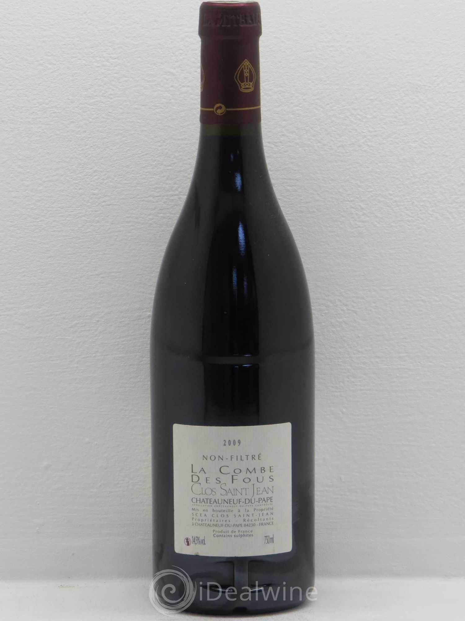 Châteauneuf-du-Pape Clos Saint-Jean La Combe des Fous Pascal et Vincent Maurel 2009 - Lot de 1 bouteille - 1