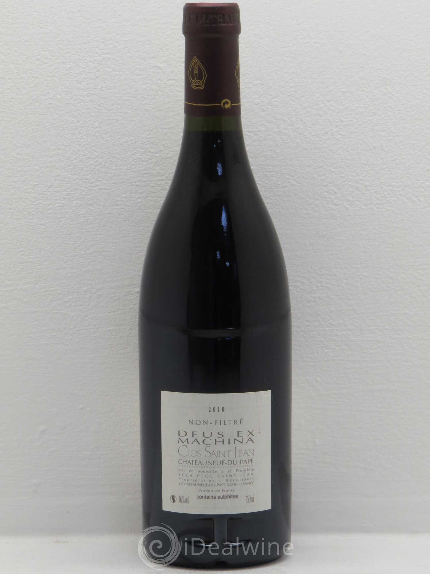 Châteauneuf-du-Pape Clos Saint-Jean Deus Ex Machina Pascal et Vincent Maurel 2010 - Lot de 1 bouteille - 1