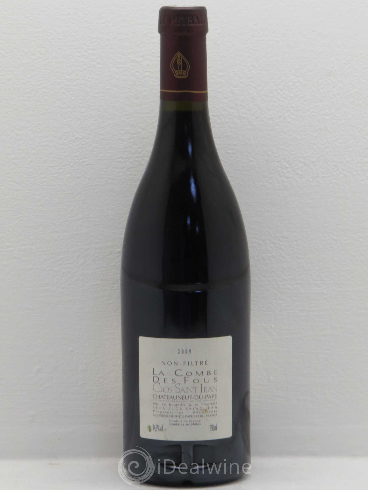 Châteauneuf-du-Pape Clos Saint-Jean La Combe des Fous Pascal et Vincent Maurel 2009 - Lot de 1 bouteille - 1