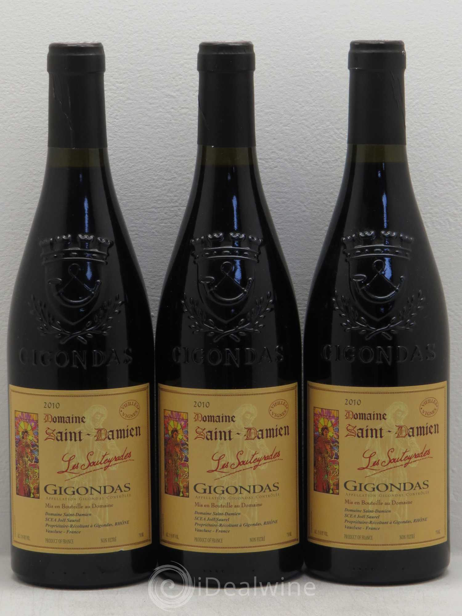 Gigondas Saint Damien Souteyrades Vieilles Vignes 2010 - Posten von 6 Flaschen - 2