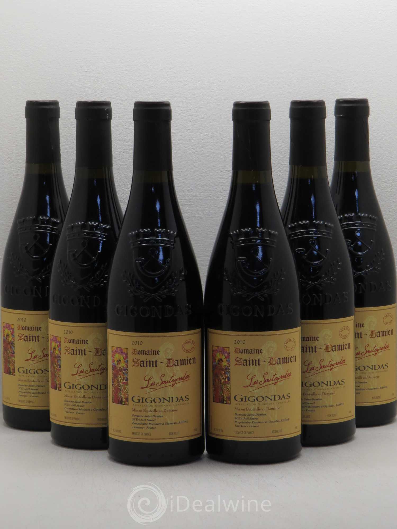 Gigondas Saint Damien Souteyrades Vieilles Vignes 2010 - Posten von 6 Flaschen - 0