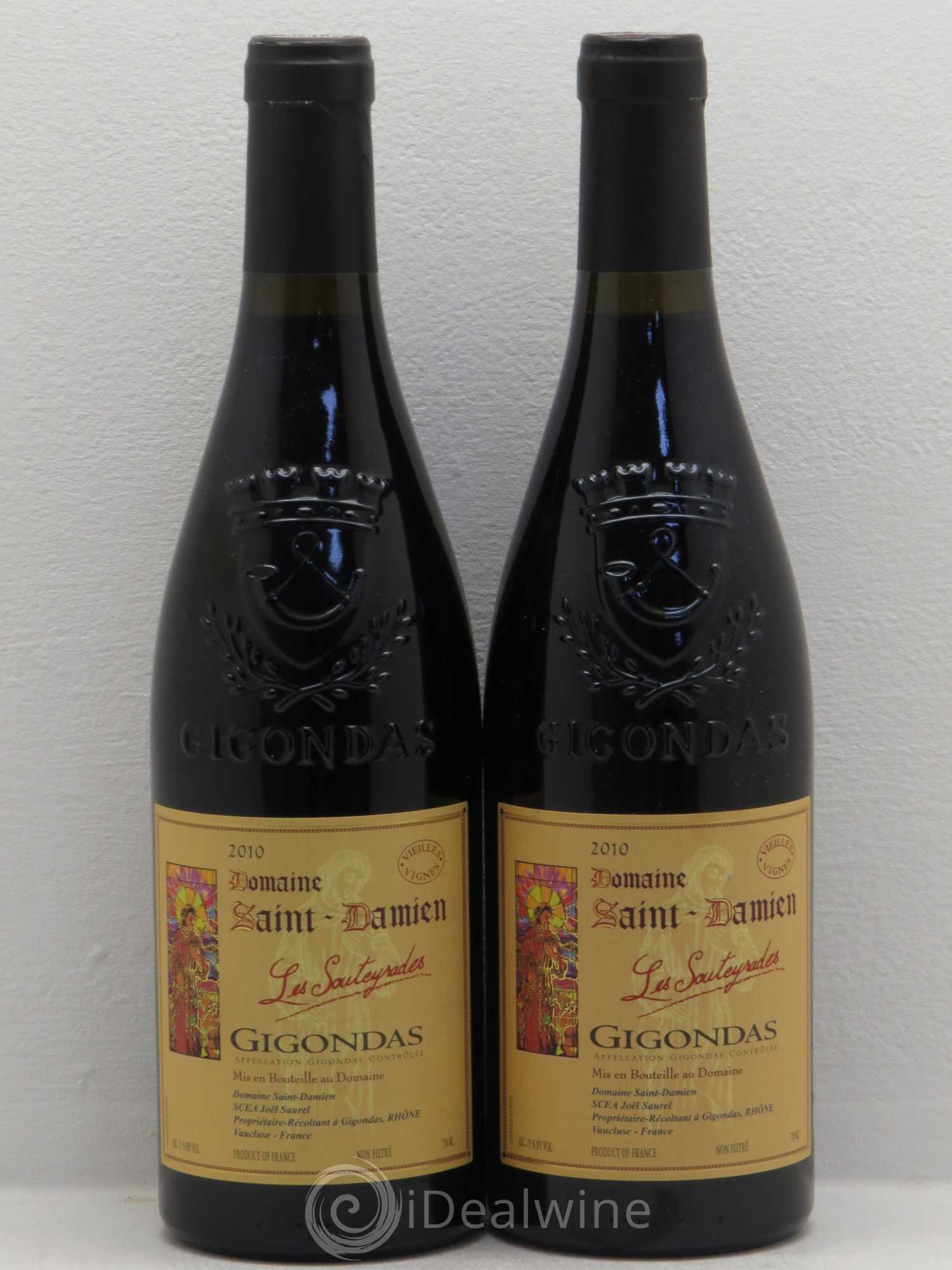 Gigondas Saint Damien Souteyrades Vieilles Vignes 2010 - Posten von 2 Flaschen - 0