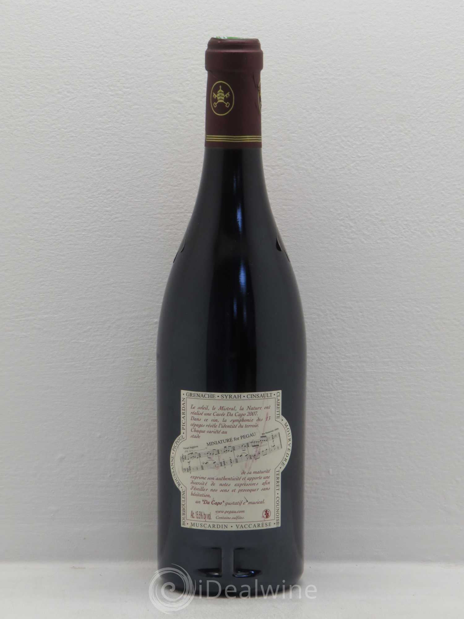 Châteauneuf-du-Pape Domaine du Pégau Cuvée Da Capo Paul et Laurence Féraud 2007 - Lot de 1 bouteille - 1