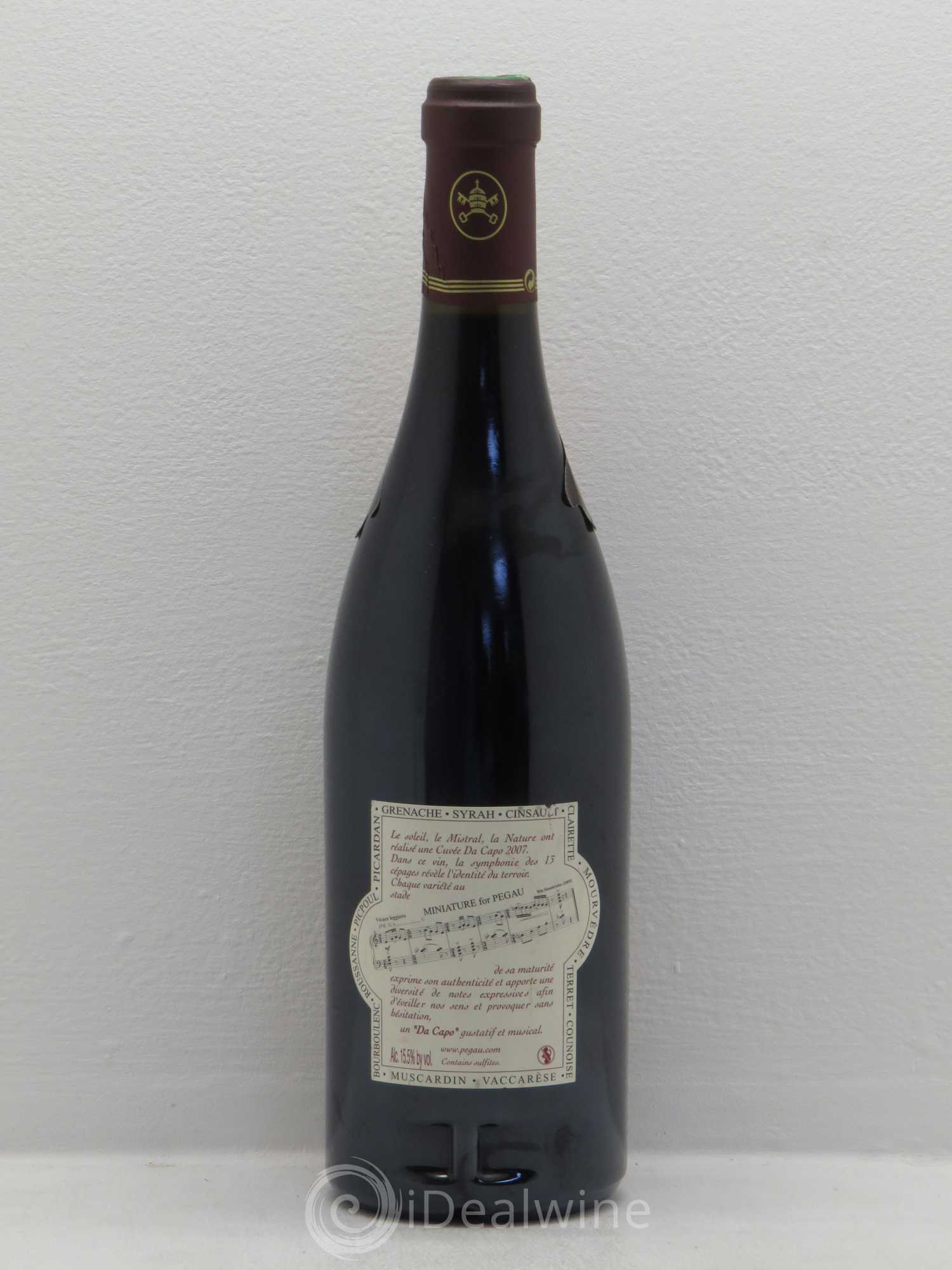 Châteauneuf-du-Pape Domaine du Pégau Cuvée Da Capo Paul et Laurence Féraud 2007 - Lot de 1 bouteille - 1