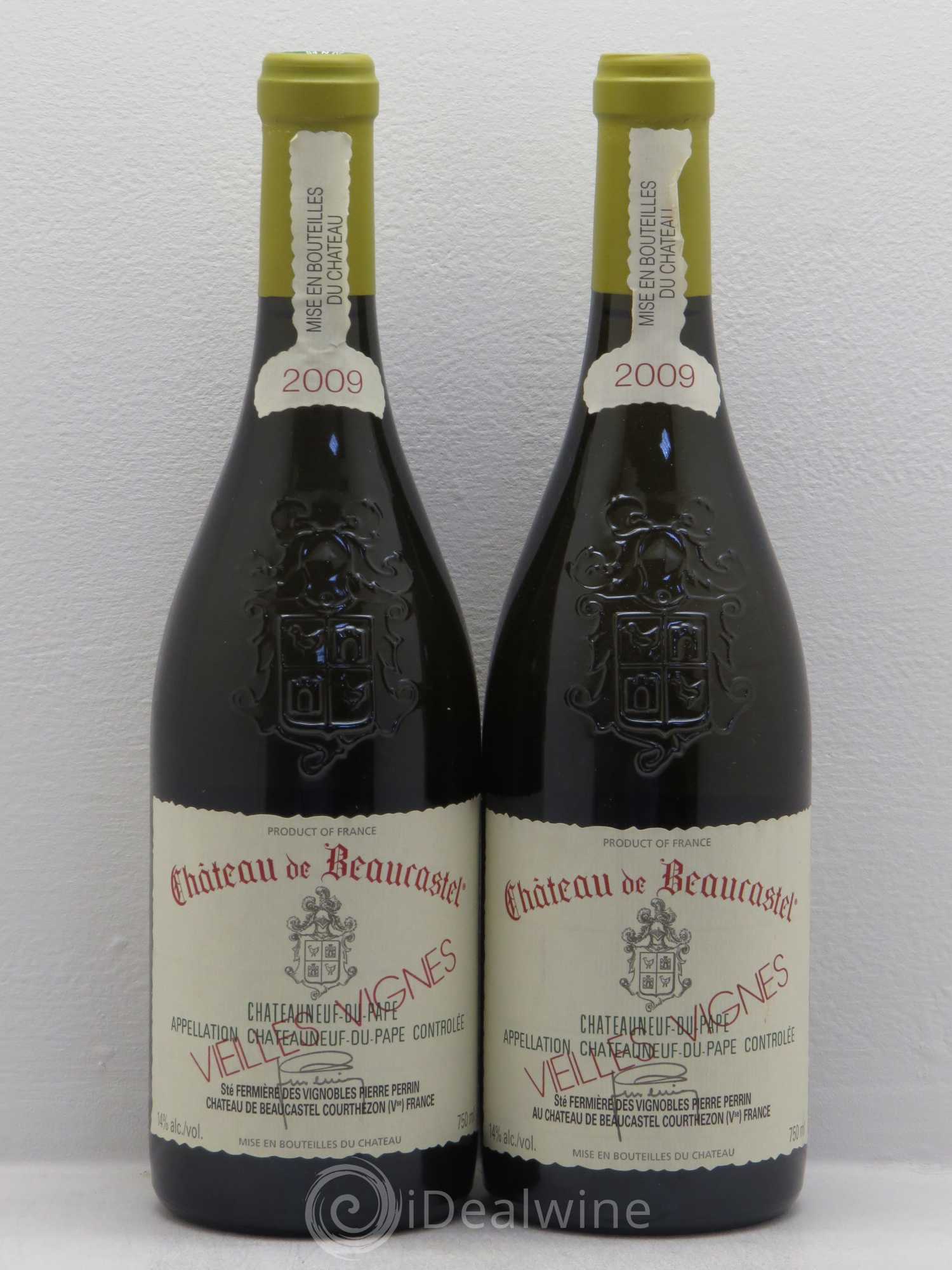 Châteauneuf-du-Pape Château de Beaucastel Vieilles vignes Roussanne Famille Perrin 2009 - Lot de 2 bouteilles - 0