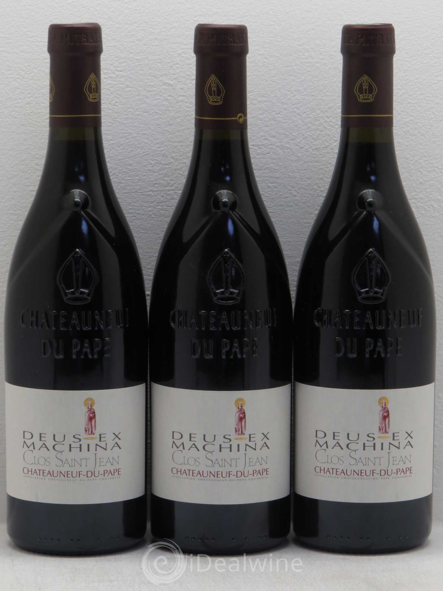 Châteauneuf-du-Pape Clos Saint-Jean Deus Ex Machina Pascal et Vincent Maurel 2011 - Lot de 3 bouteilles - 0