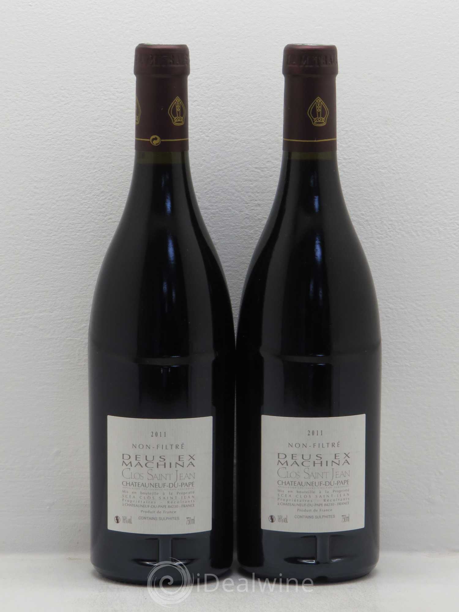 Châteauneuf-du-Pape Clos Saint-Jean Deus Ex Machina Pascal et Vincent Maurel 2011 - Lot de 2 bouteilles - 1