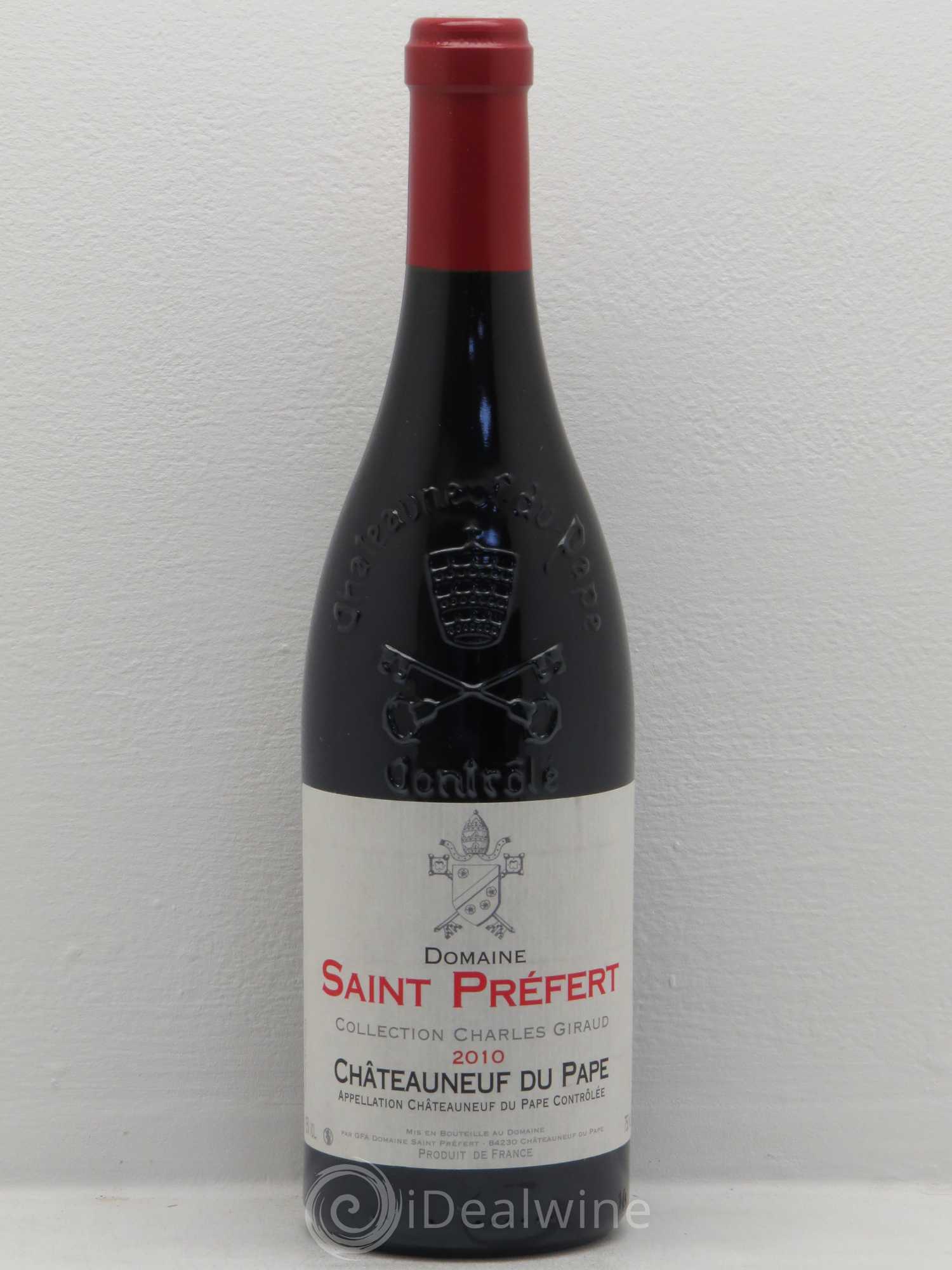 Châteauneuf-du-Pape Collection Charles Giraud Domaine Saint-Préfert 2010 - Lot de 1 bouteille - 0