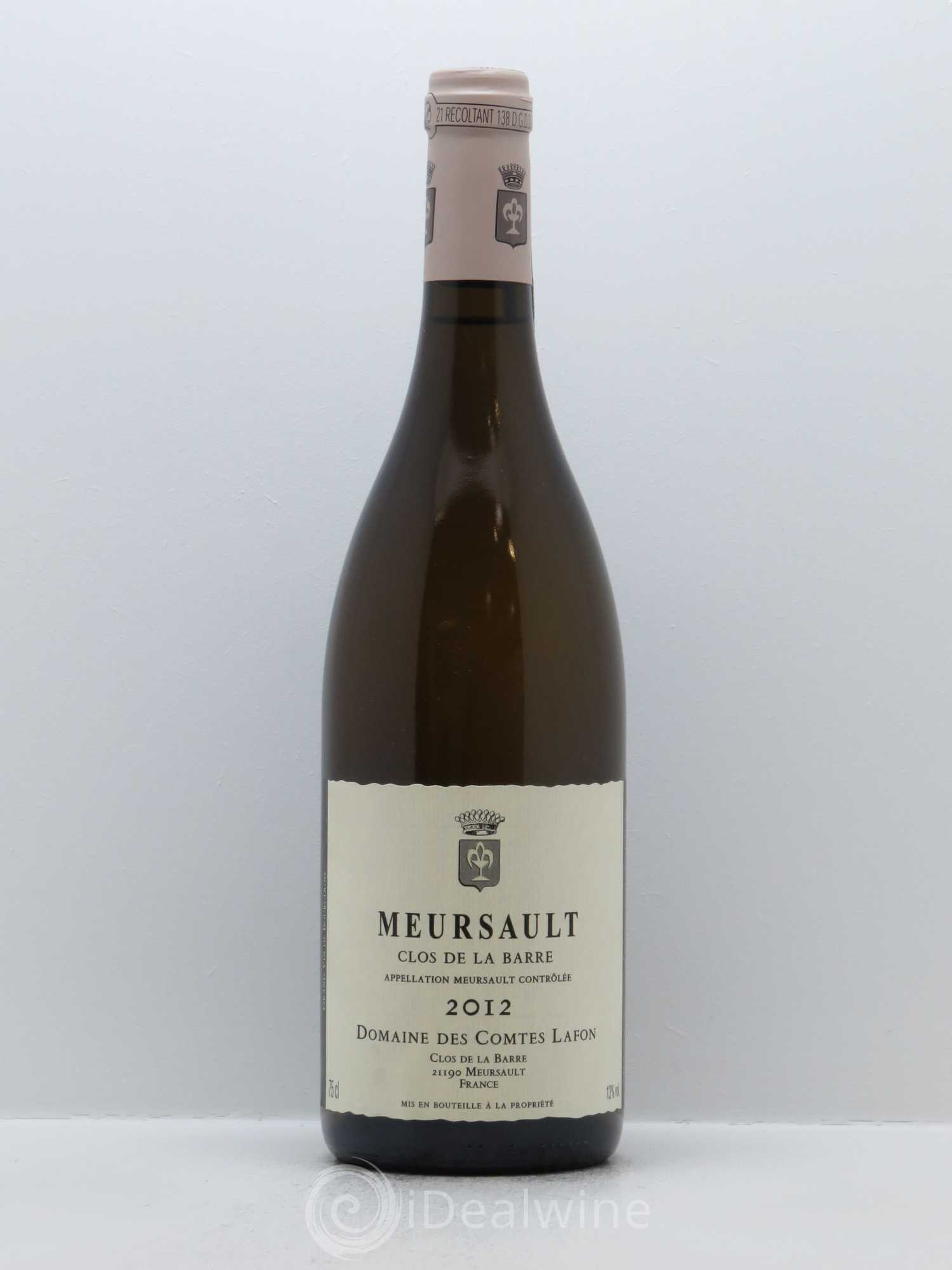 Meursault Clos de la Barre Comtes Lafon (Domaine des) 2012 - Lot de 1 bouteille - 0