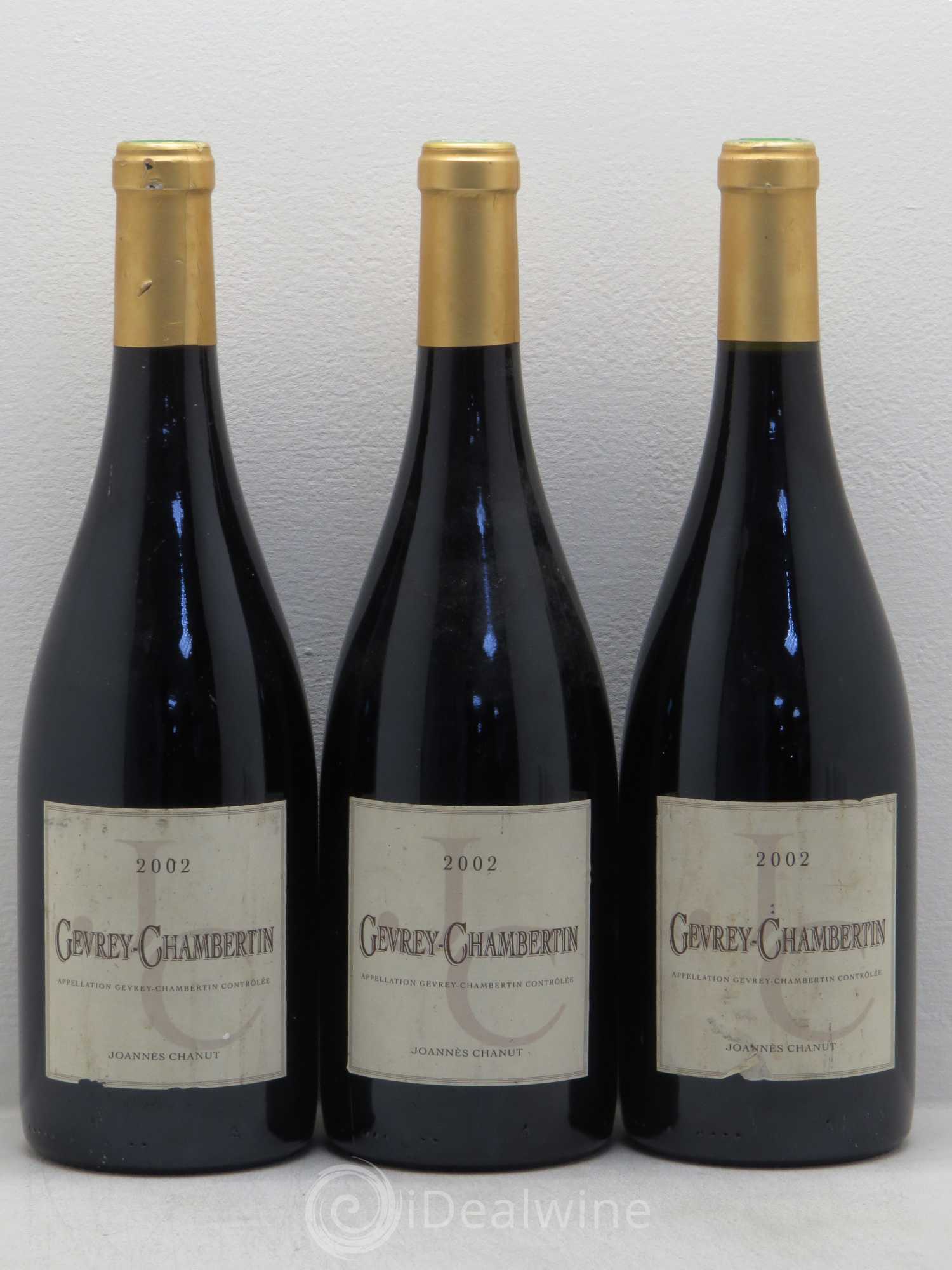 Gevrey-Chambertin Joannès Chanut 2002 - Posten von 3 Flaschen - 0
