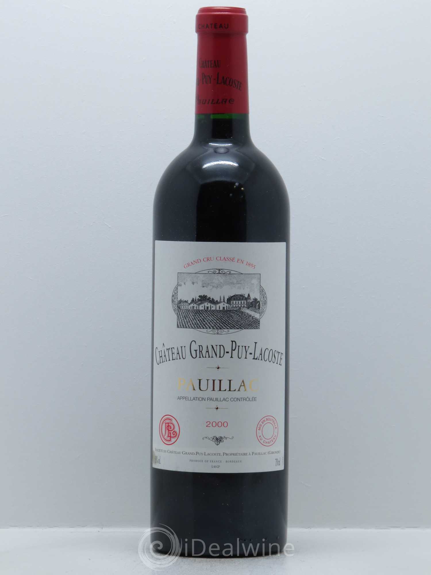 Château Grand Puy Lacoste 5ème Grand Cru Classé 2000 - Lot de 1 bouteille - 0