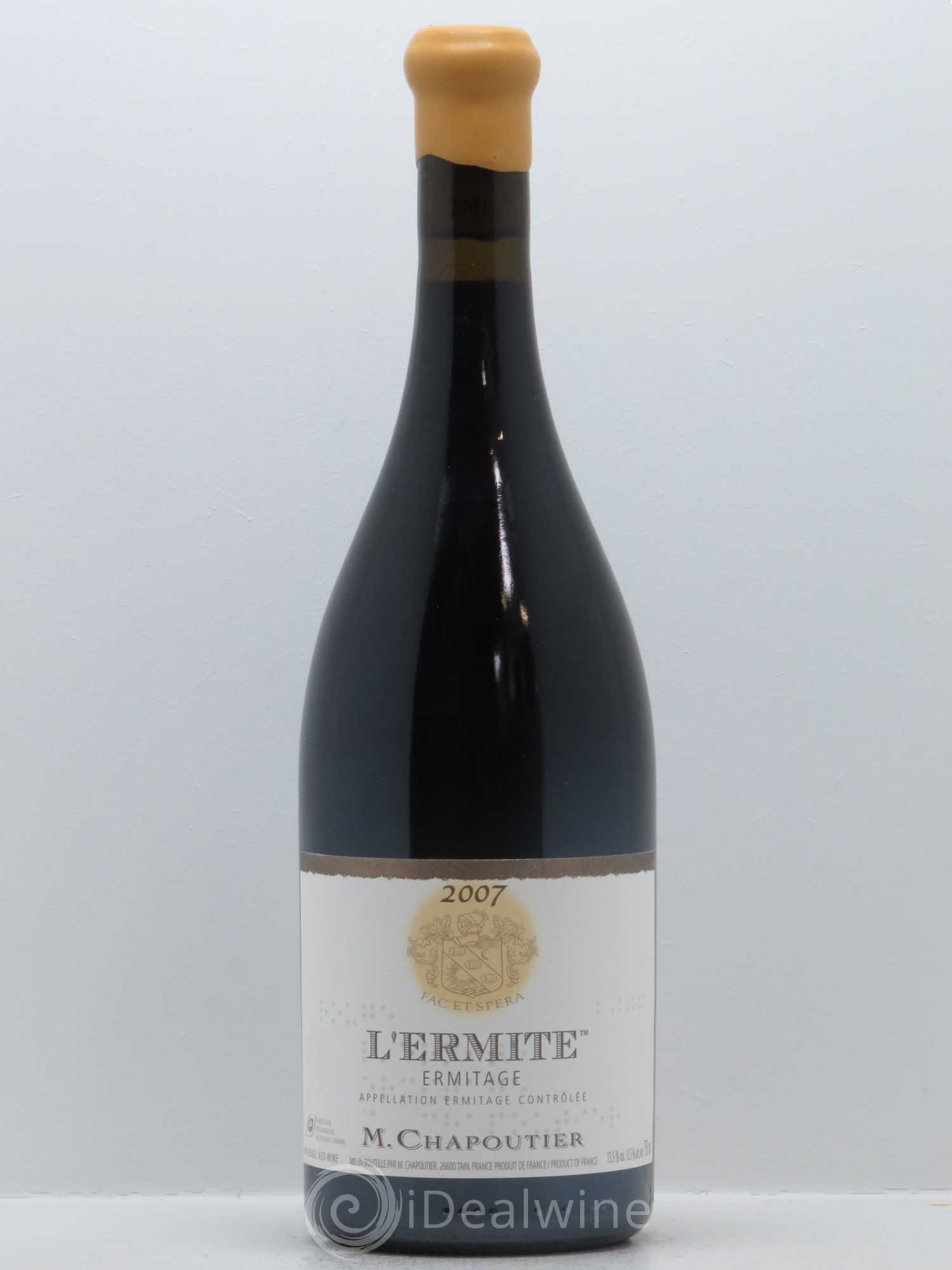 Hermitage Ermitage l'Ermite Chapoutier 2007 - Lot de 1 bouteille - 0