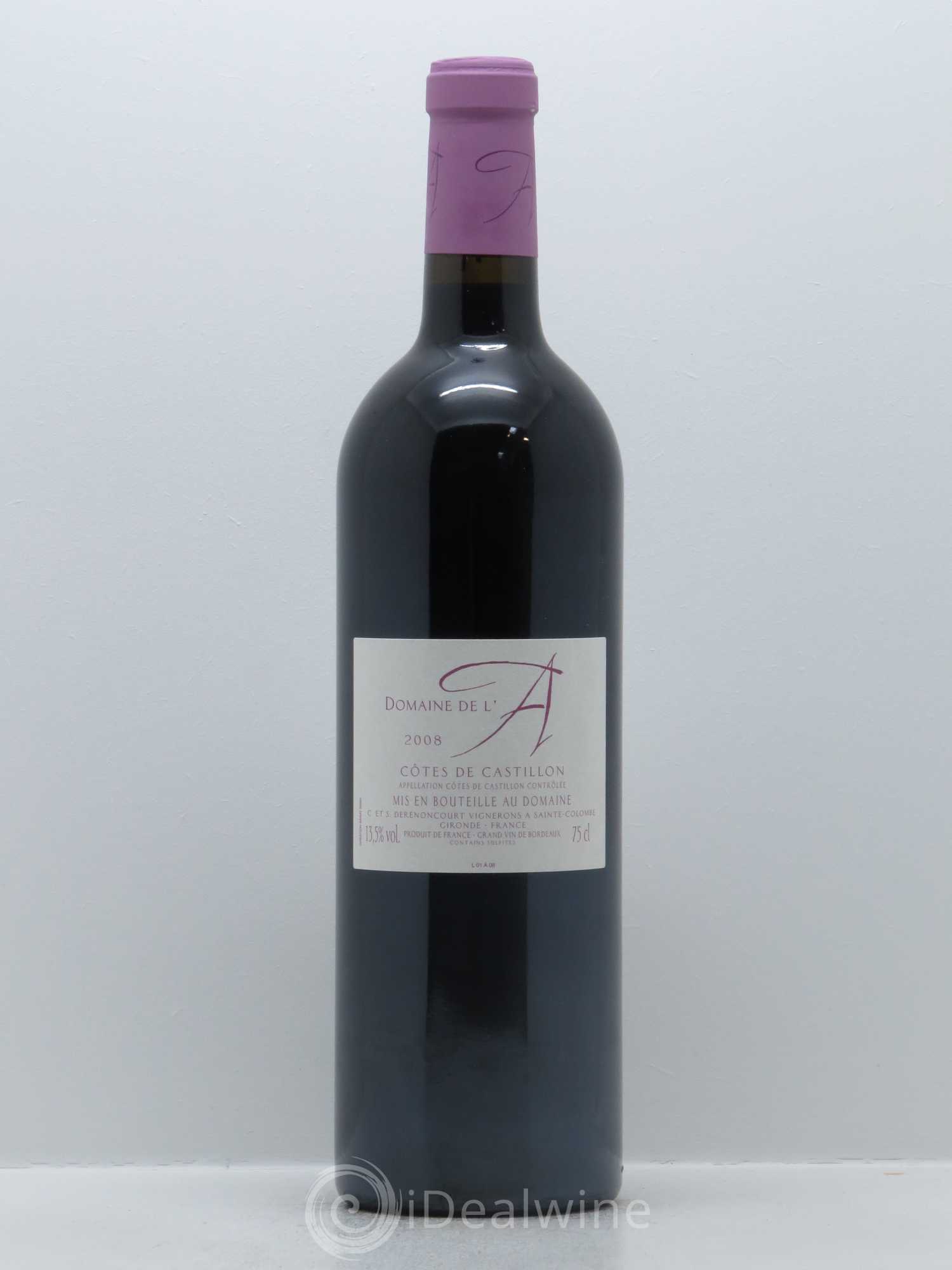 Domaine de l'A 2008 - Lot de 1 bouteille - 1