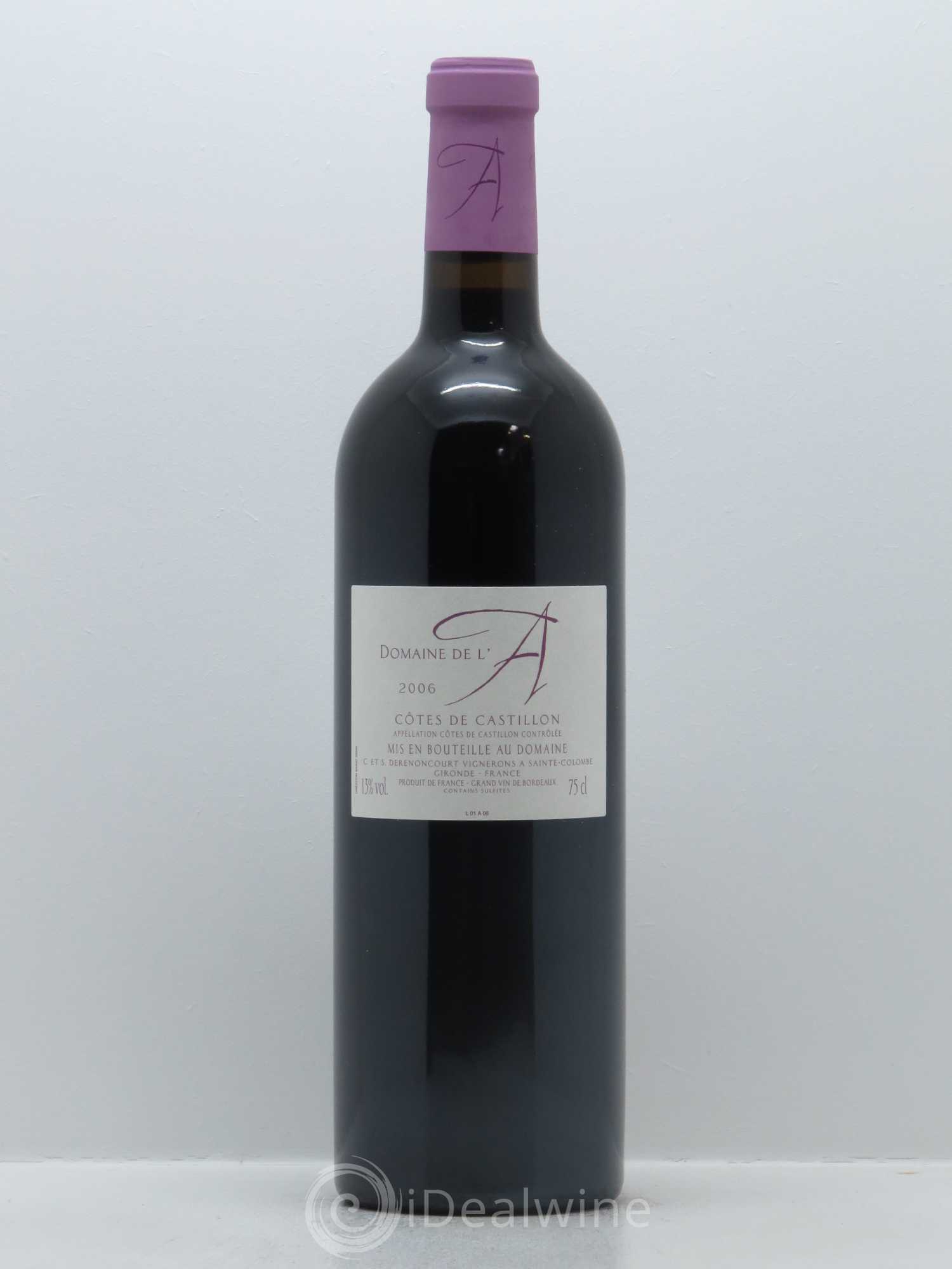Domaine de l'A 2006 - Lot de 1 bouteille - 1