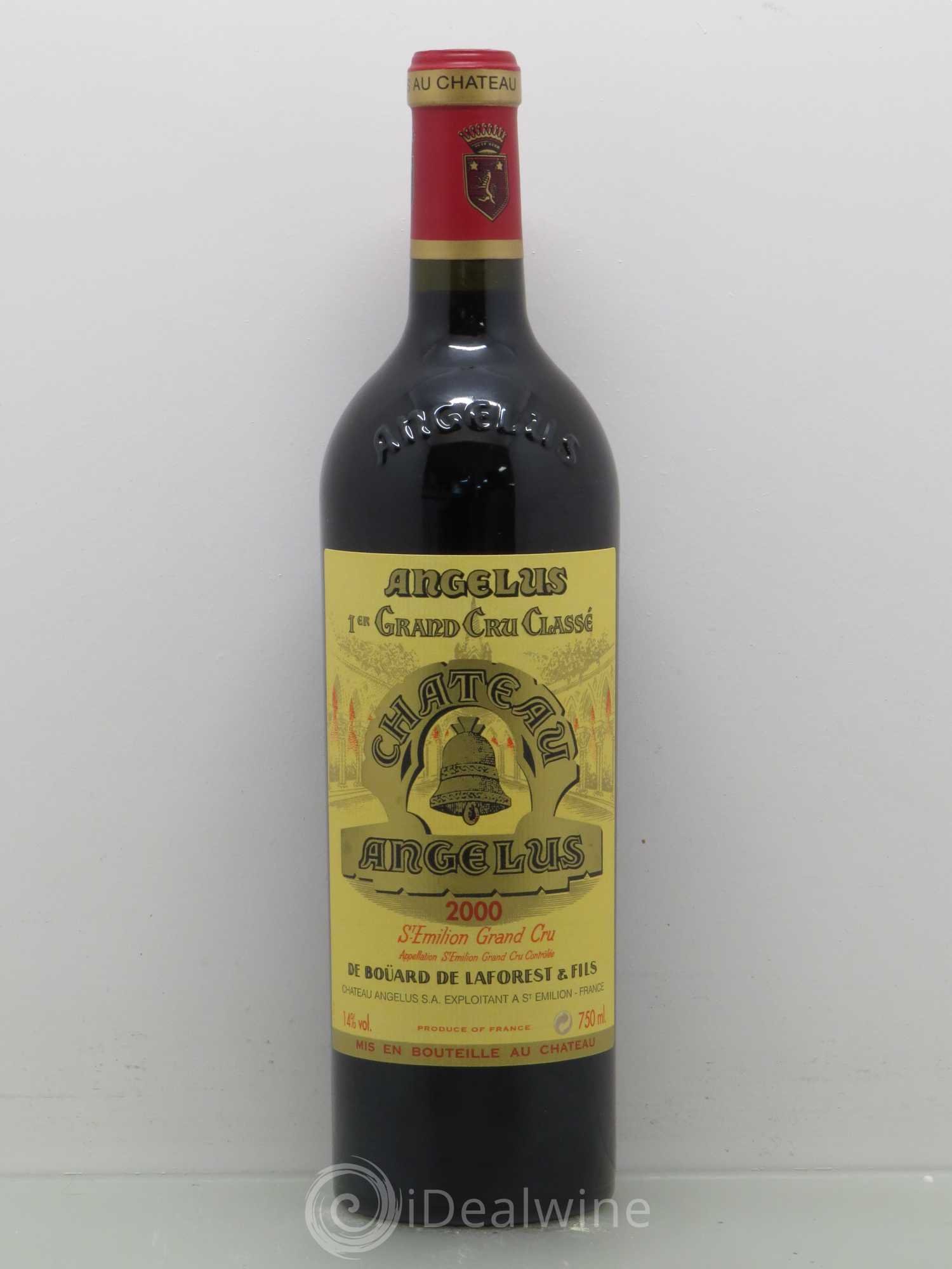 Château Angélus 1er Grand Cru Classé A 2000 - Lot de 1 bouteille - 0