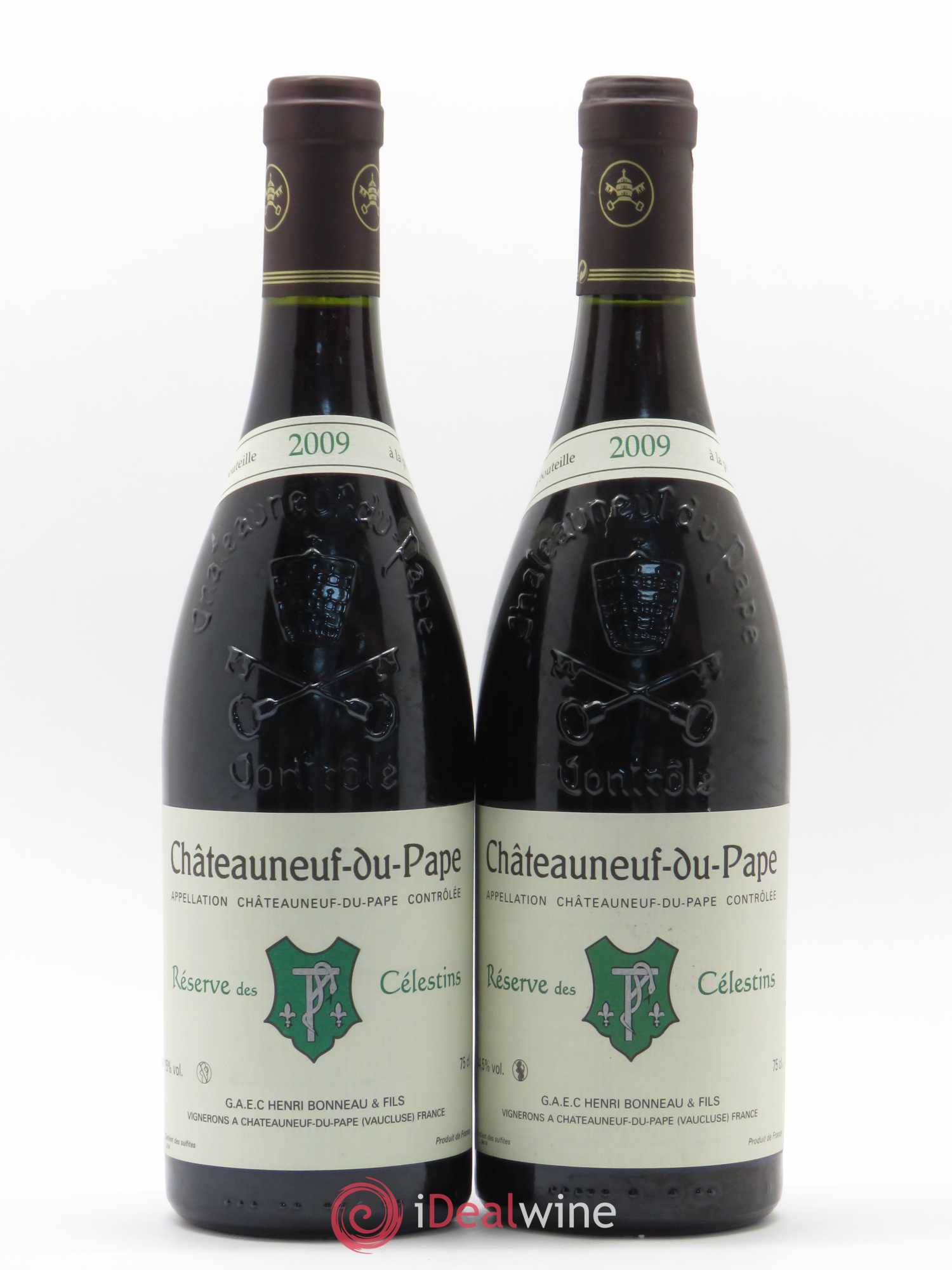 Châteauneuf-du-Pape Réserve des Célestins Henri Bonneau & Fils 2009 - Lot de 2 bouteilles - 0