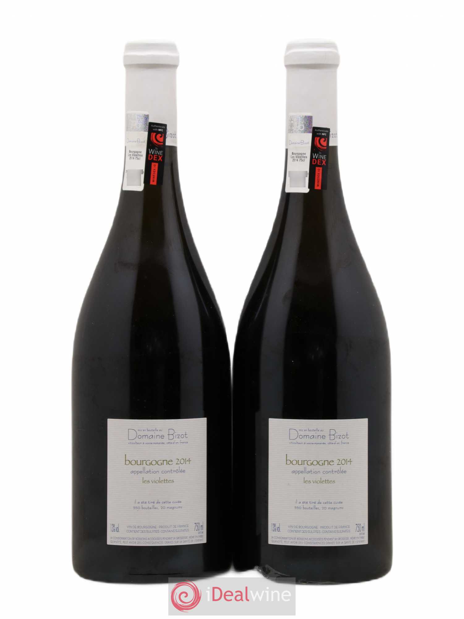 Bourgogne Les Violettes Bizot (Domaine) 2014 - Lot de 2 bouteilles - 1