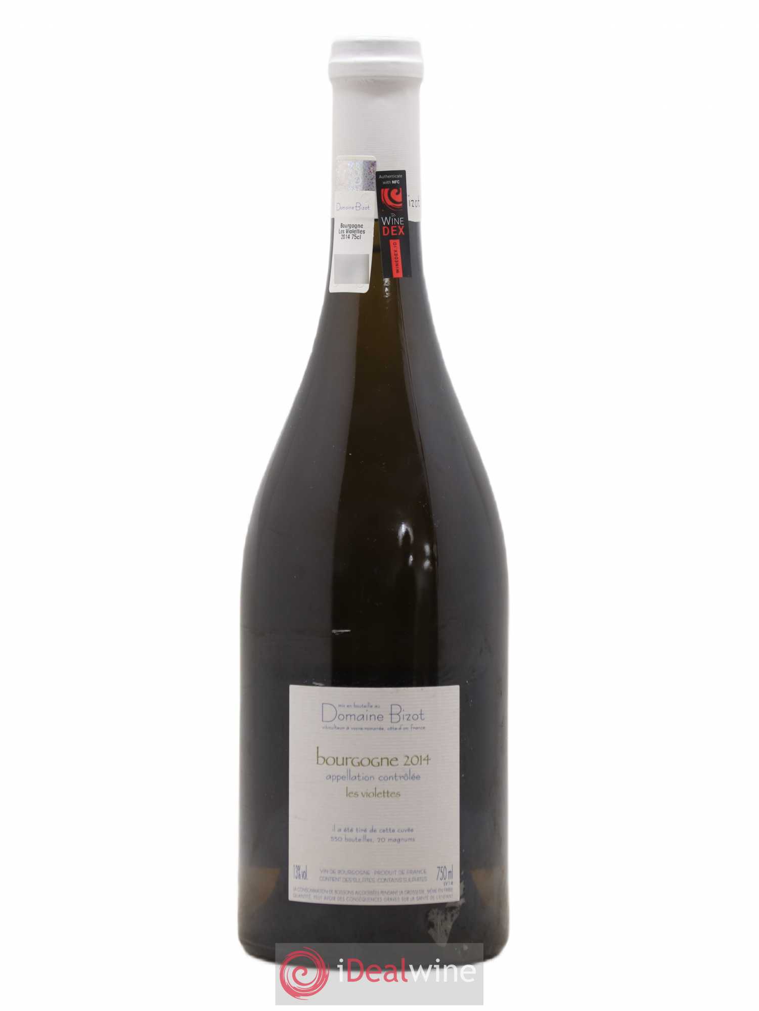 Bourgogne Les Violettes Bizot (Domaine) 2014 - Lot de 1 bouteille - 1