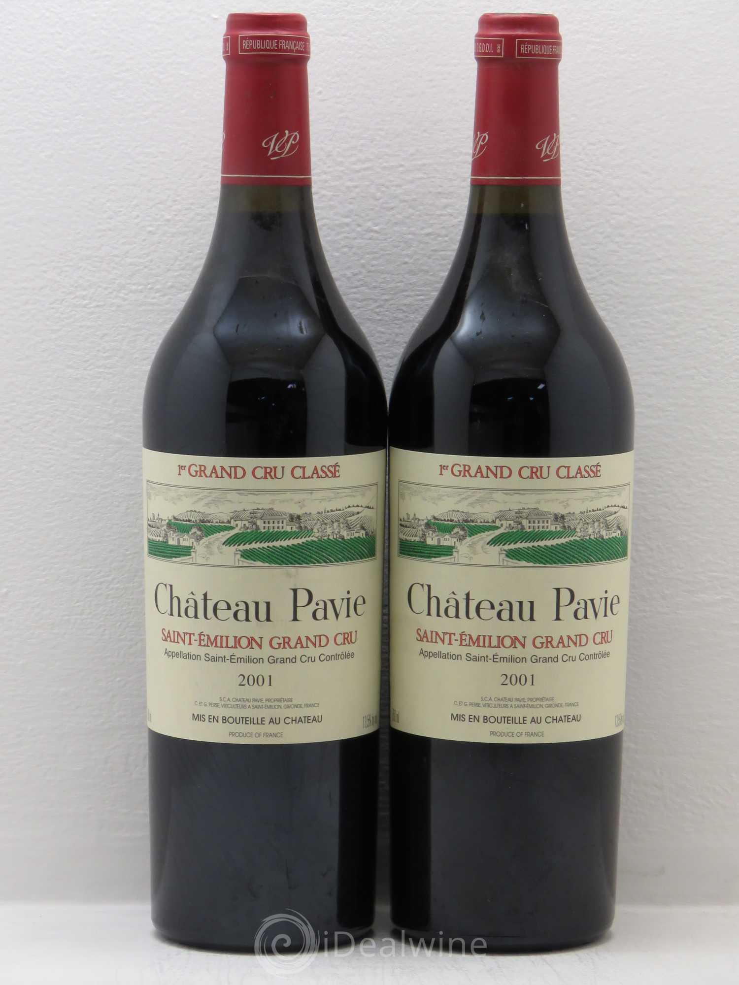 Château Pavie 1er Grand Cru Classé A 2001 - Lot de 2 bouteilles - 0