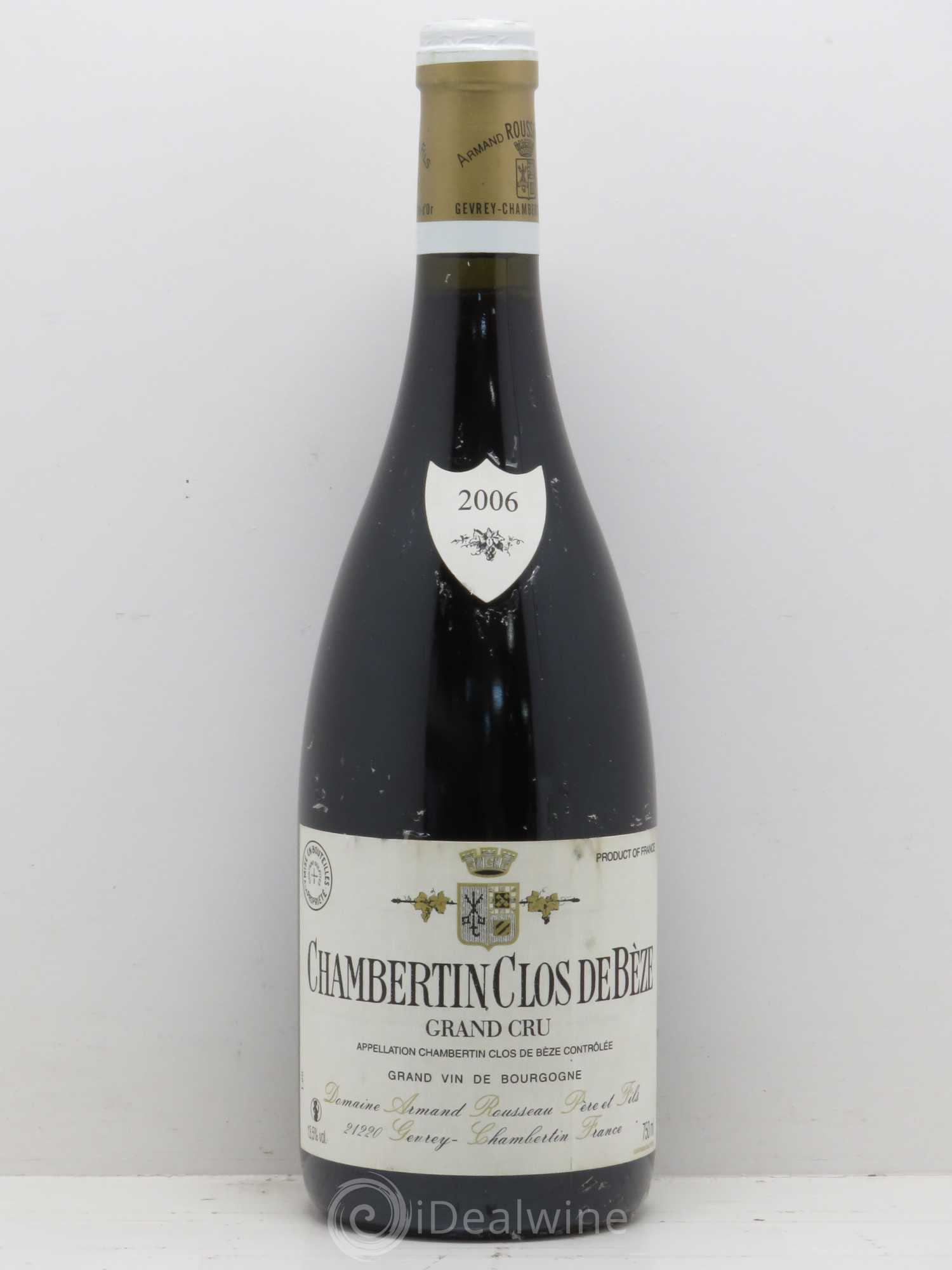 Chambertin Clos de Bèze Grand Cru Armand Rousseau (Domaine) 2006 - Lot de 1 bouteille - 0