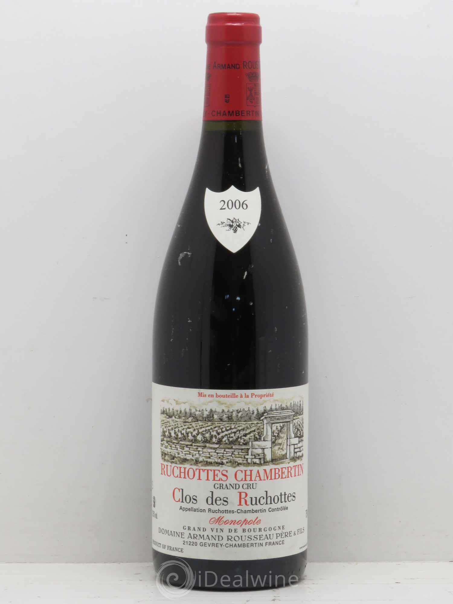 Ruchottes-Chambertin Grand Cru Clos des Ruchottes Armand Rousseau (Domaine) 2006 - Lot de 1 bouteille - 0