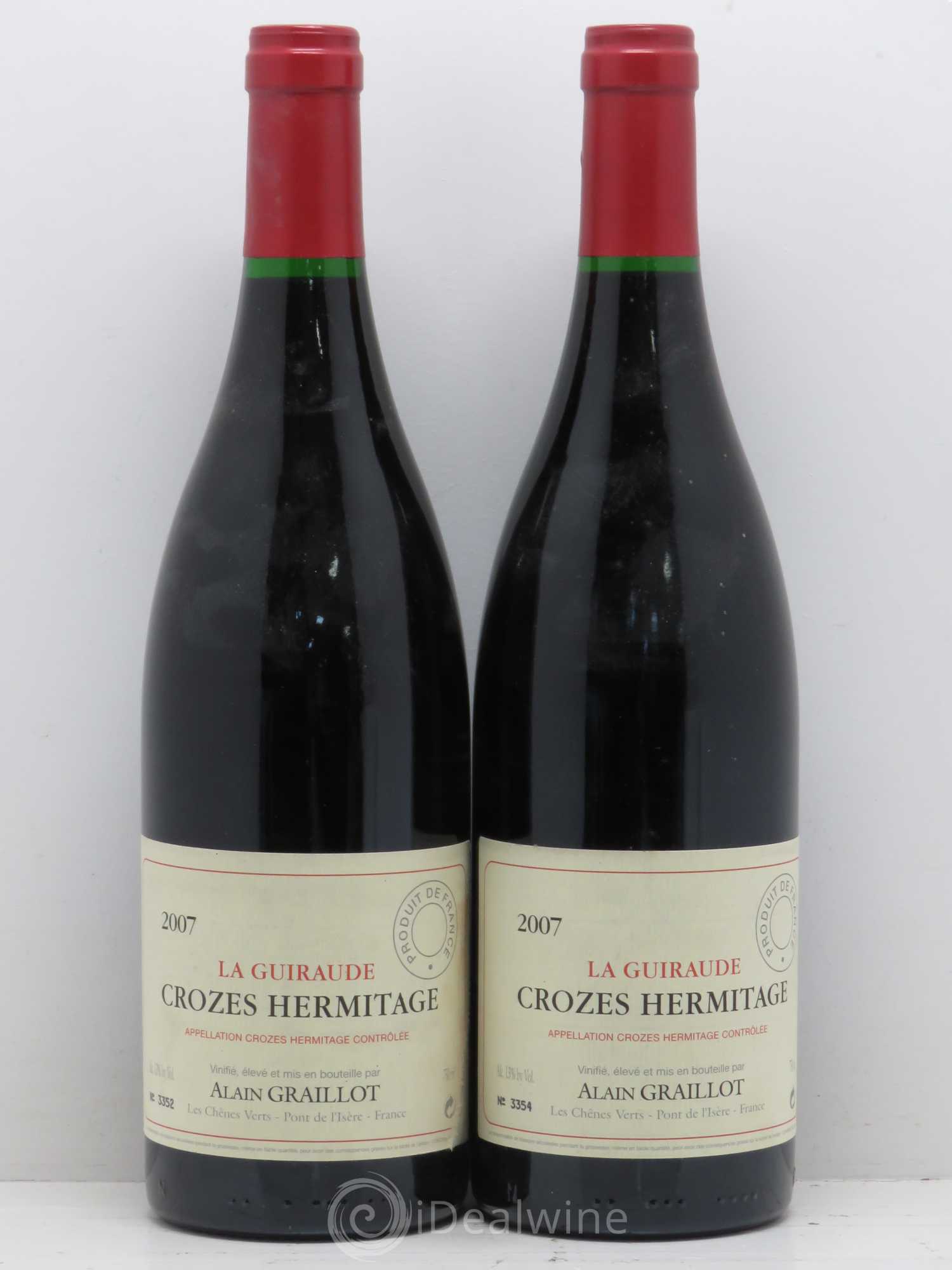 Crozes-Hermitage La Guiraude Domaine Graillot 2007 - Lot de 2 bouteilles - 0
