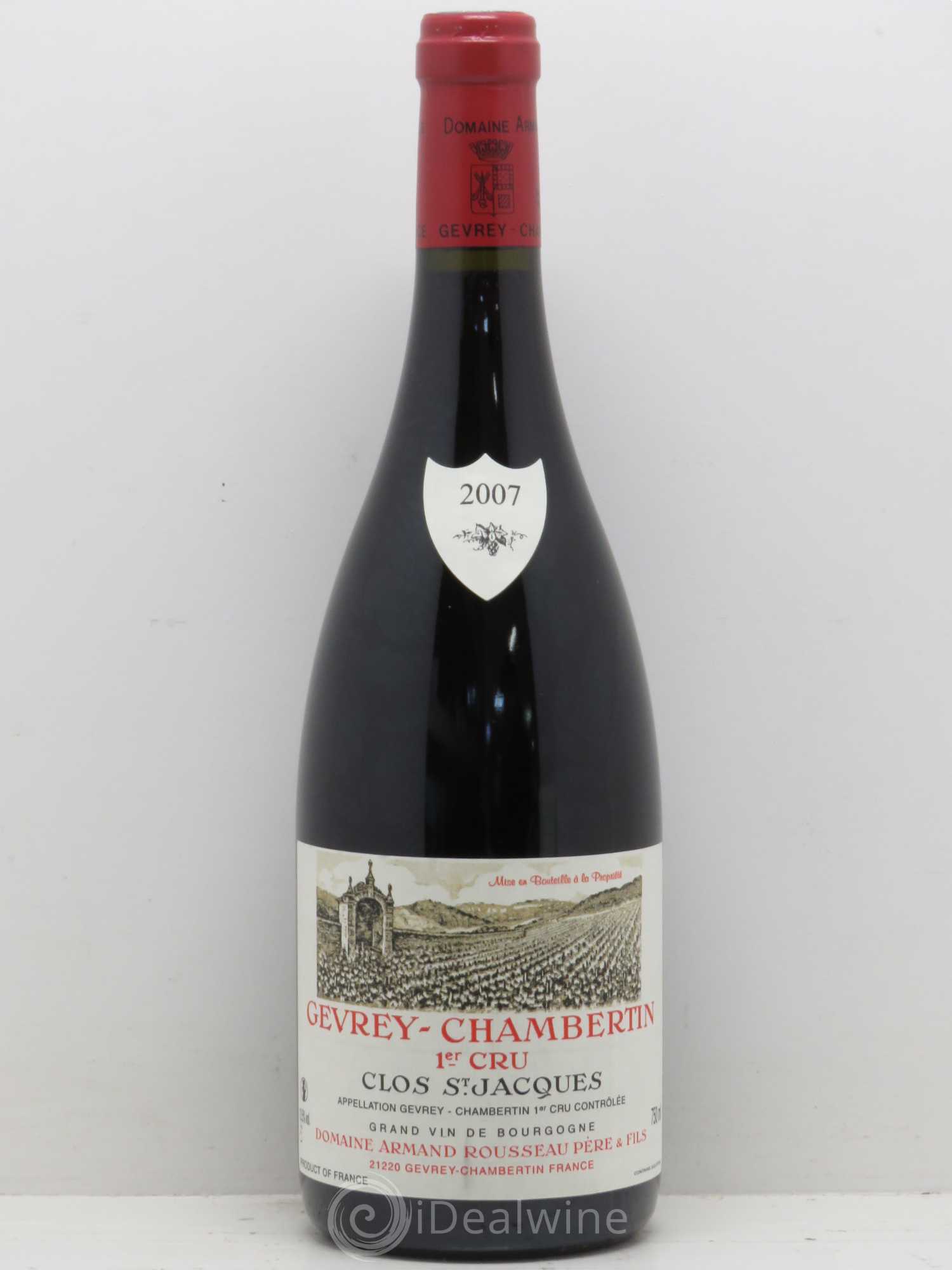 Gevrey-Chambertin 1er Cru Clos Saint-Jacques Armand Rousseau (Domaine) 2007 - Lot de 1 bouteille - 0