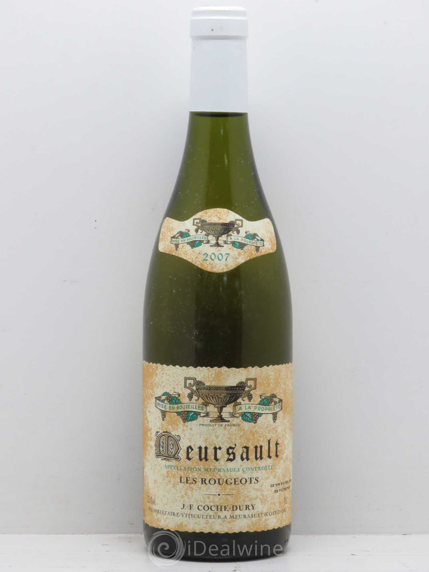Meursault Les Rougeots Coche Dury (Domaine) 2007 - Lot de 1 bouteille - 0