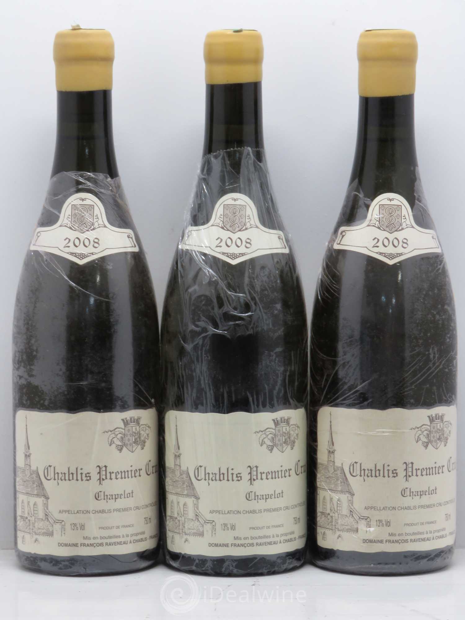 Chablis 1er Cru Chapelot Raveneau (Domaine) 2008 - Lot de 3 bouteilles - 0