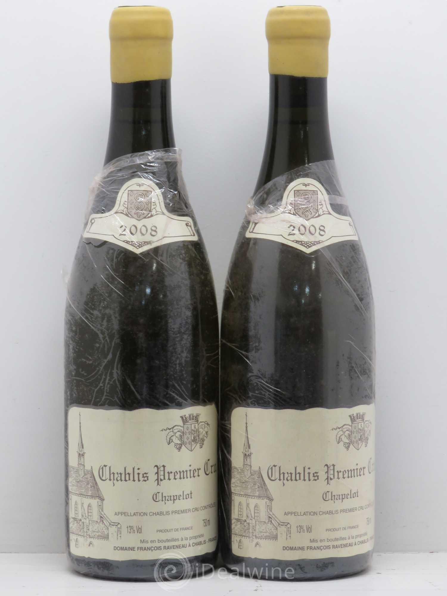 Chablis 1er Cru Chapelot Raveneau (Domaine) 2008 - Lot de 2 bouteilles - 0