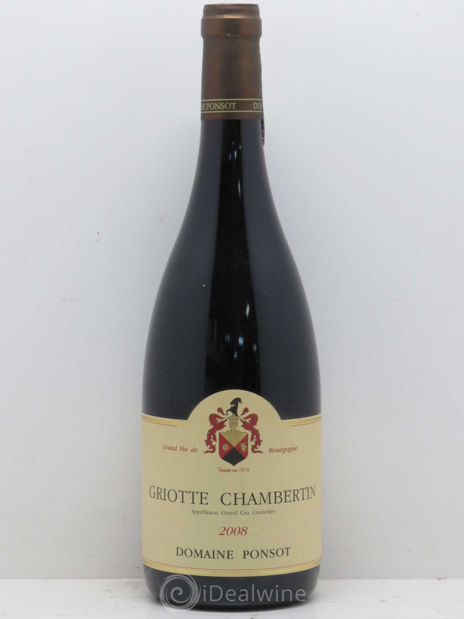 Griotte-Chambertin Grand Cru Ponsot (Domaine) 2008 - Lot de 1 bouteille - 0