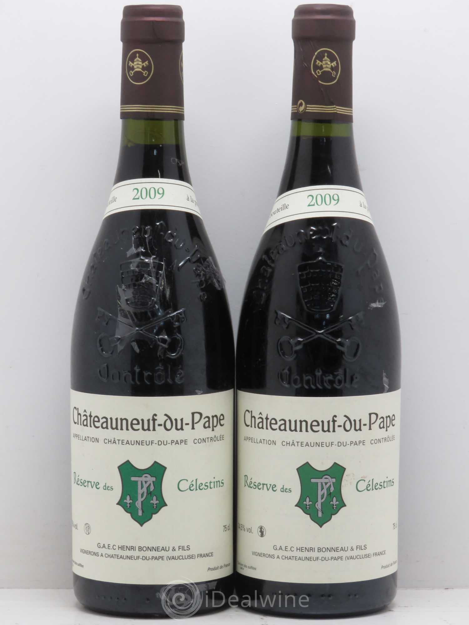 Châteauneuf-du-Pape Réserve des Célestins Henri Bonneau & Fils 2009 - Lot de 2 bouteilles - 0