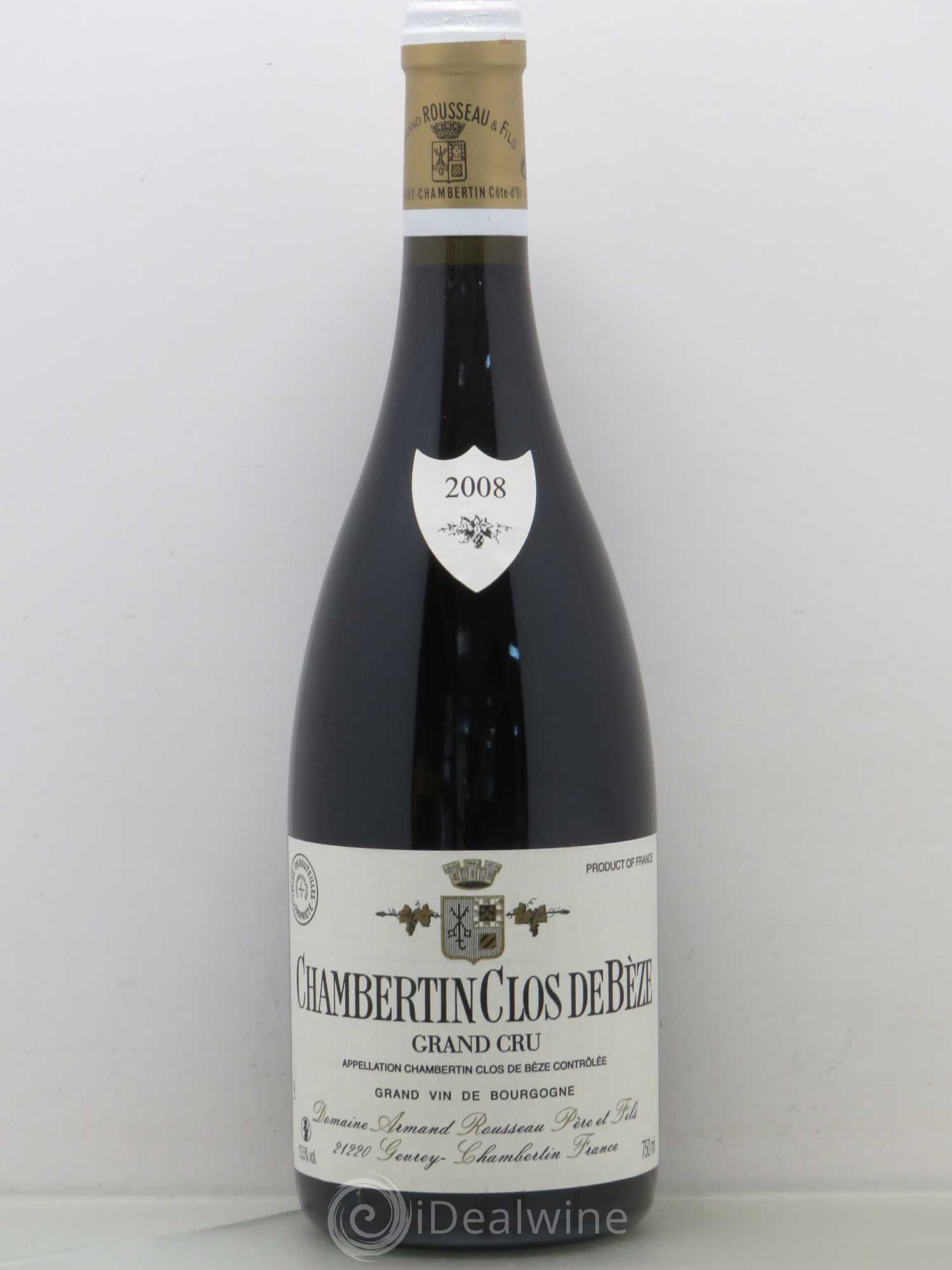 Chambertin Clos de Bèze Grand Cru Armand Rousseau (Domaine) 2008 - Lot de 1 bouteille - 0